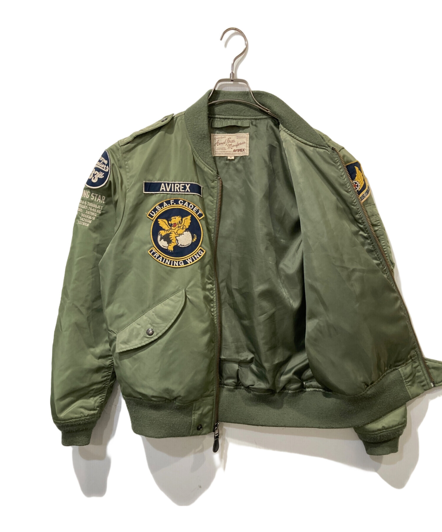 中古・古着通販】AVIREX (アヴィレックス) フライトジャケット カーキ