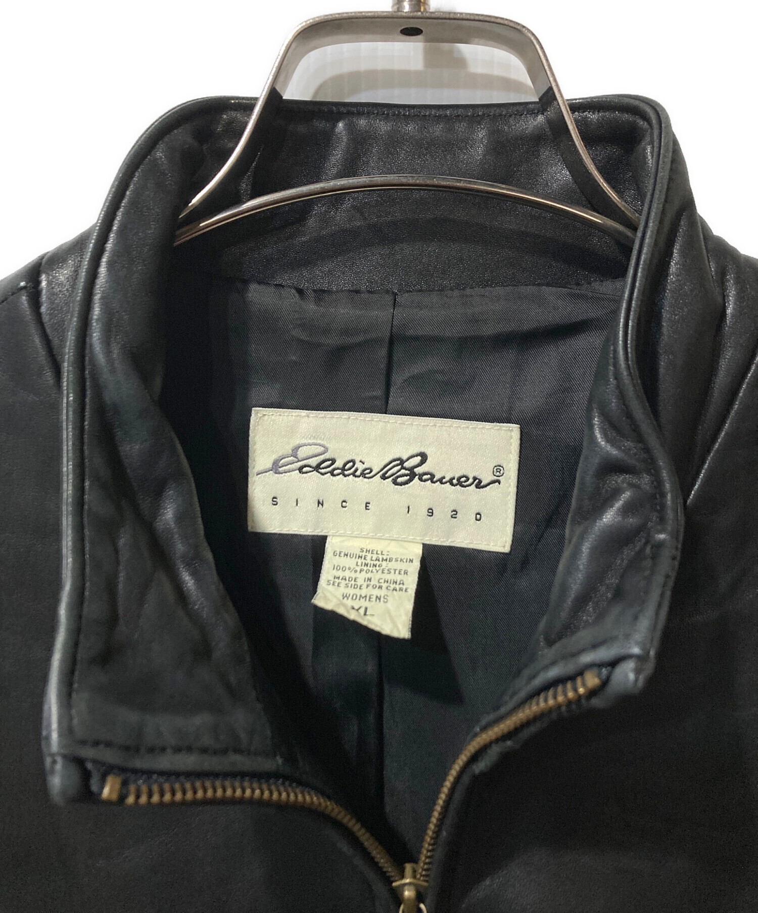 eddie bauer ラムレザージャケット 中古・古着通販】Eddie Bauer (エディーバウアー) ラムレザージップ
