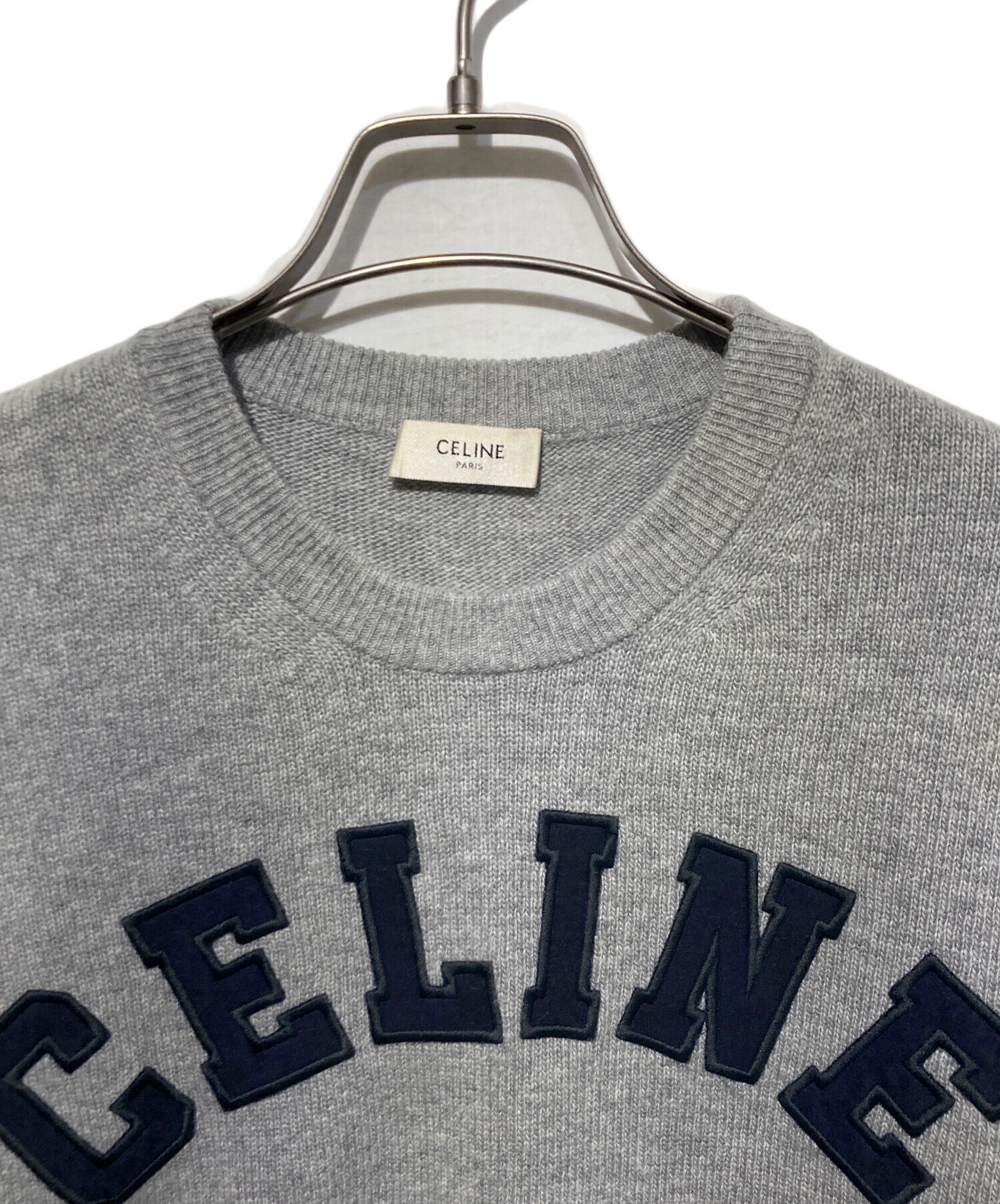 中古・古着通販】CELINE (セリーヌ) カシミヤ混アーチロゴ刺繍