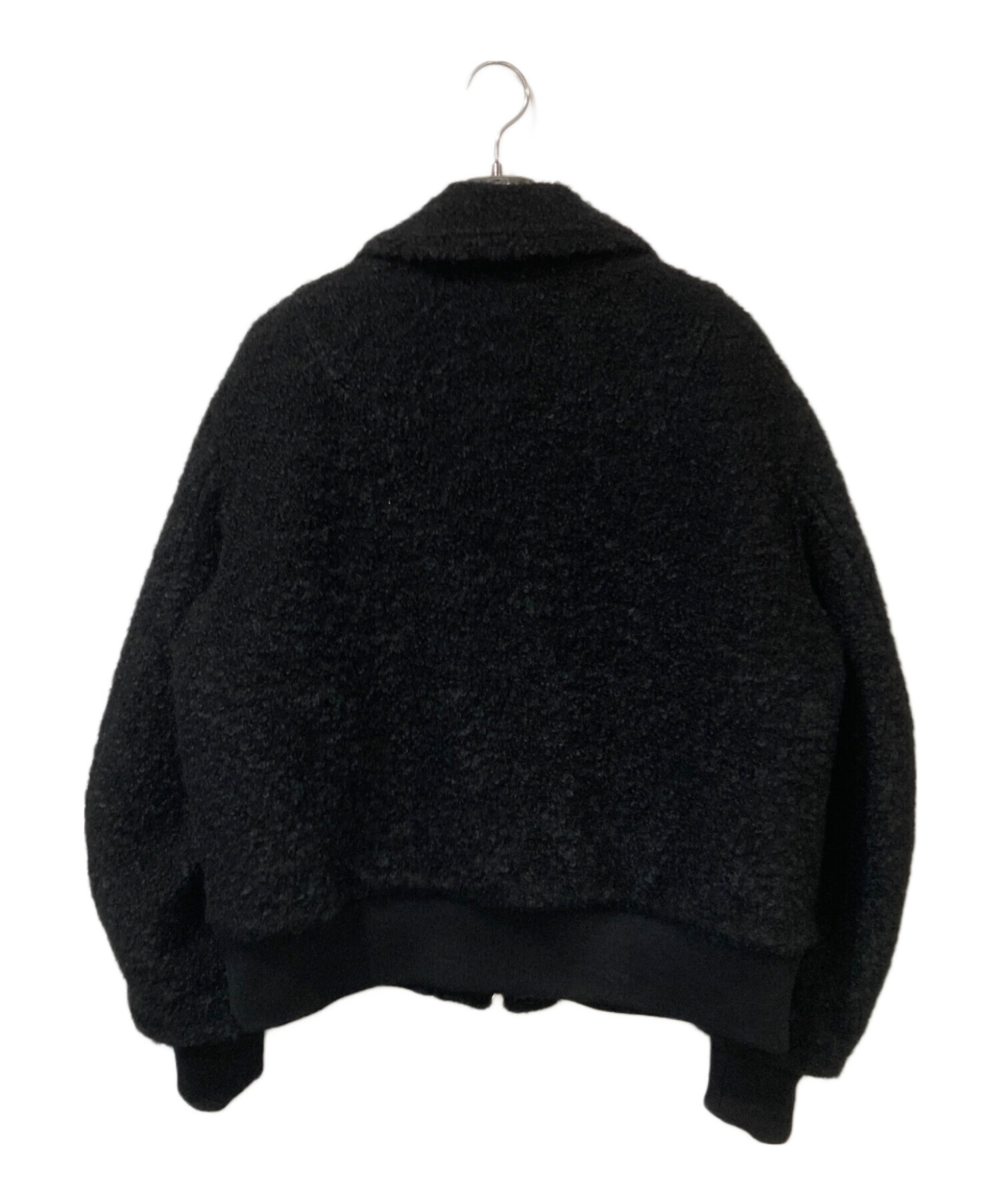 中古・古着通販】URU (ウル) 25FW WOOL BOA ZIP UP BLOUSON ブラック