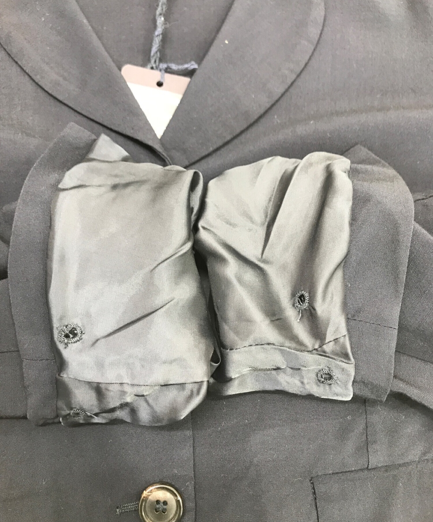 中古・古着通販】PRADA (プラダ) テーラードジャケット ネイビー 中古・古着通販】PRADA (プラダ) テーラードジャケット ネイビー
