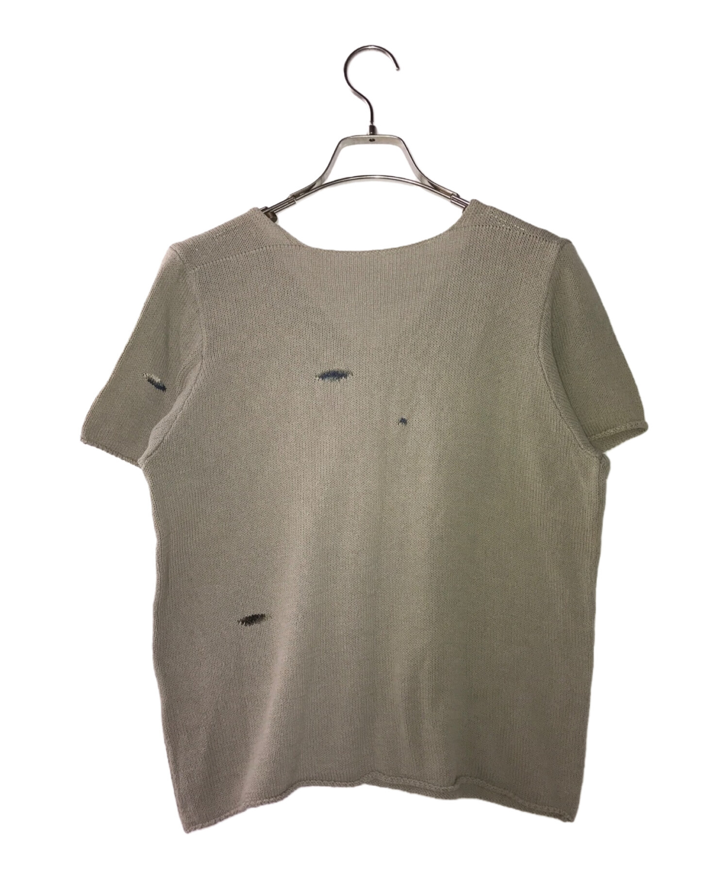 中古・古着通販】JURGEN LEHL (ヨーガンレール) 刺繍半袖ニット