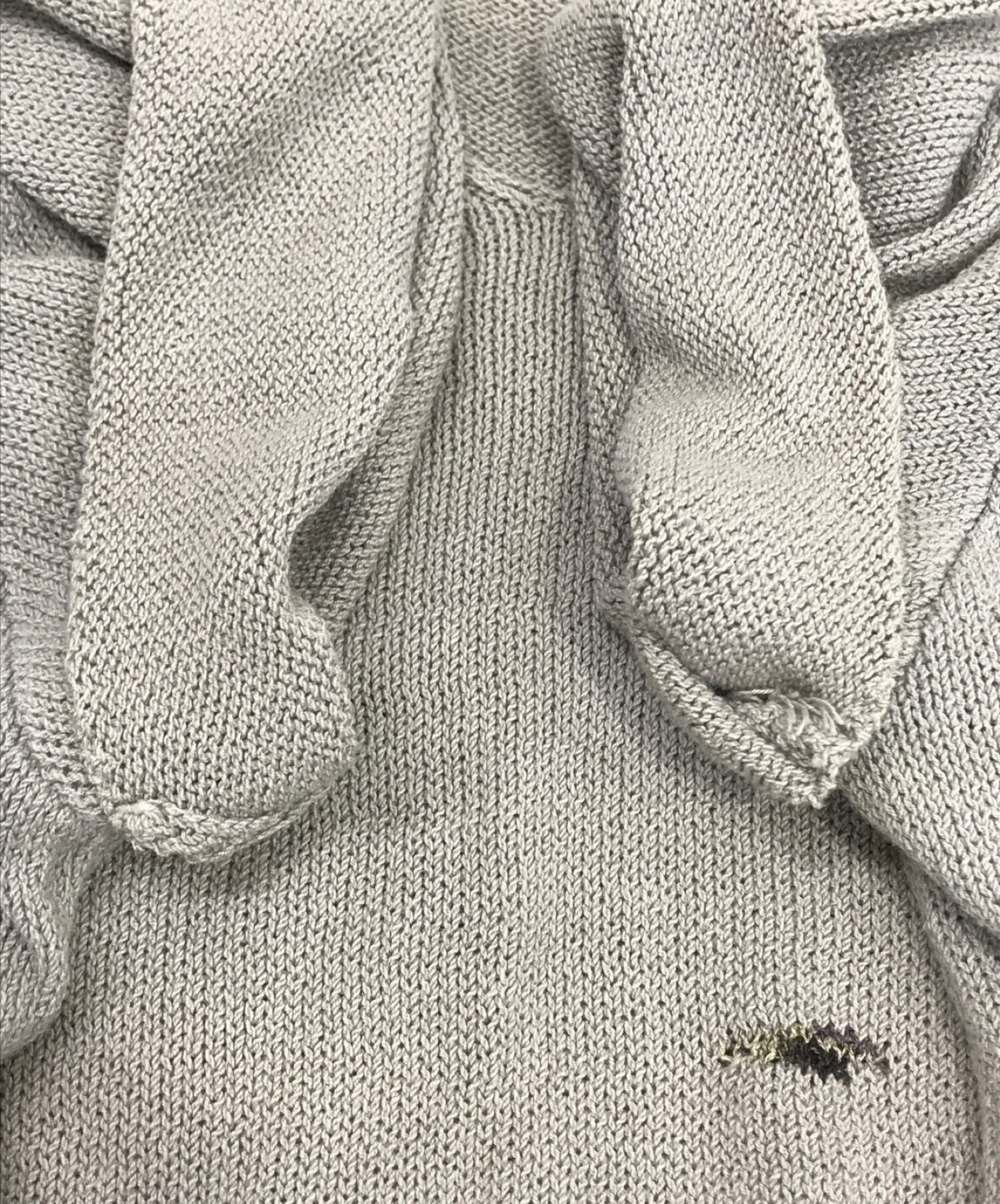 中古・古着通販】JURGEN LEHL (ヨーガンレール) 刺繍半袖ニット