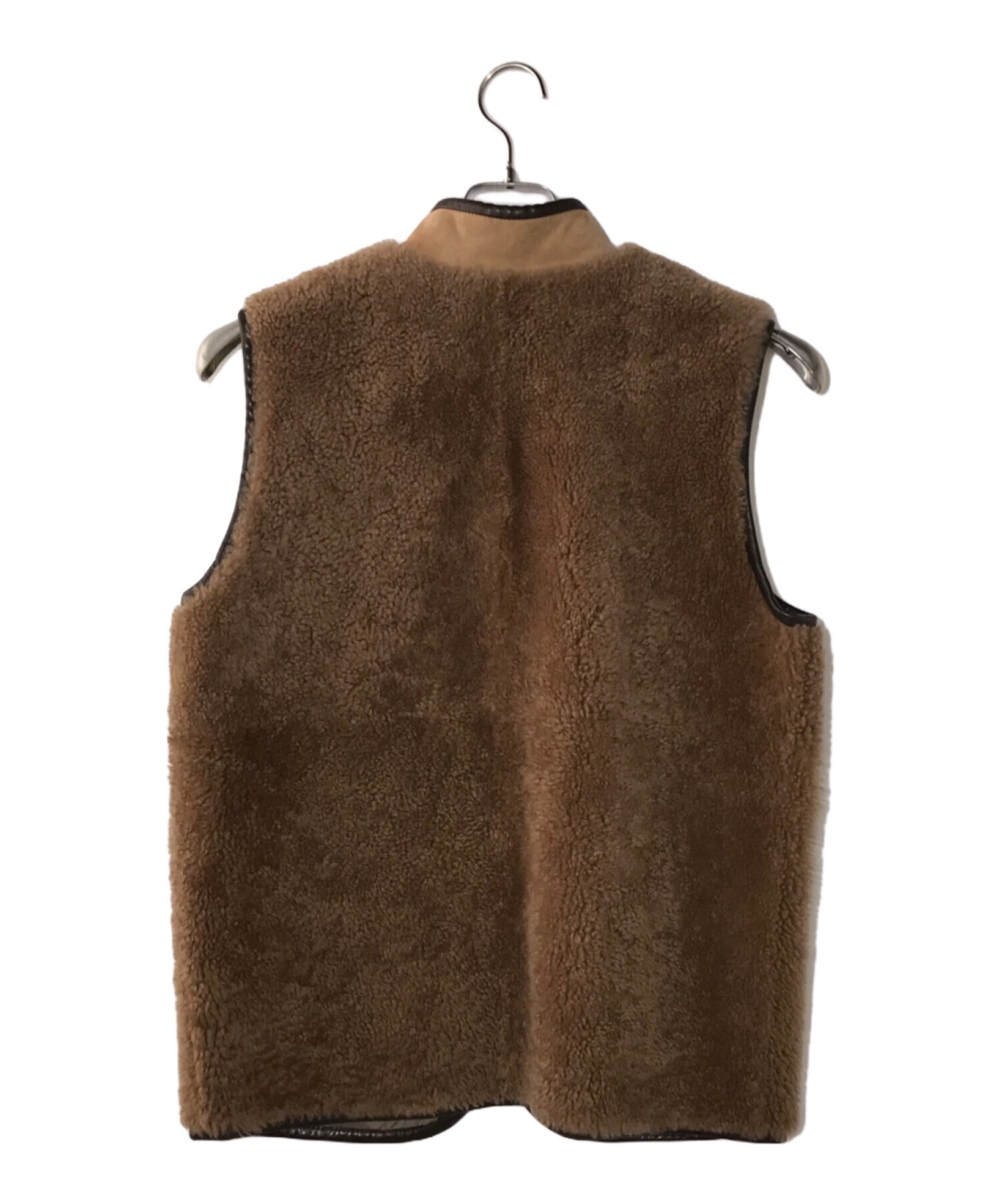 エンメティ ベスト 中古・古着通販】EMMETI (エンメティ) ムートンベスト ブラウン サイズ