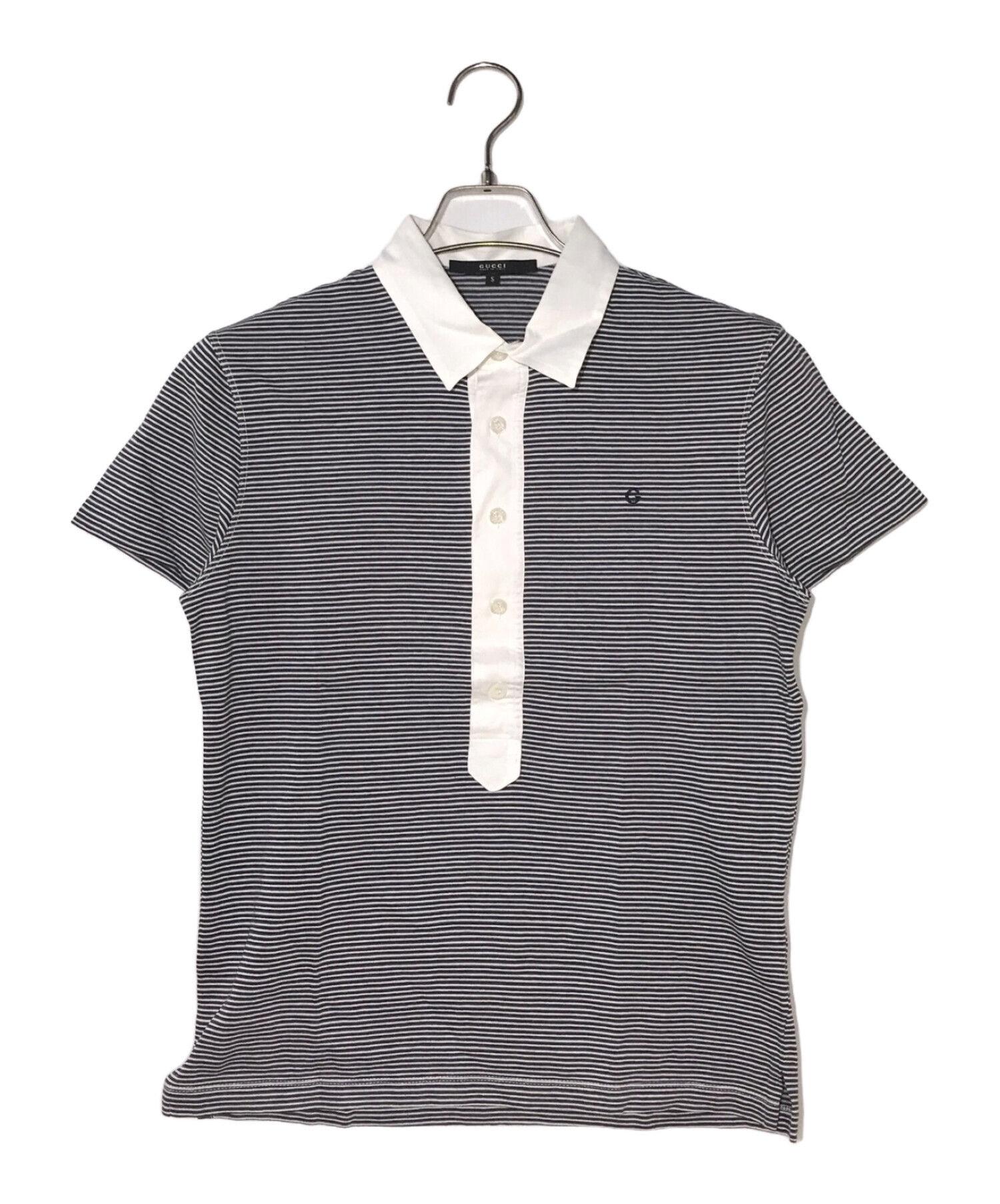 中古・古着通販】GUCCI (グッチ) ポロシャツ ネイビー サイズ:S 