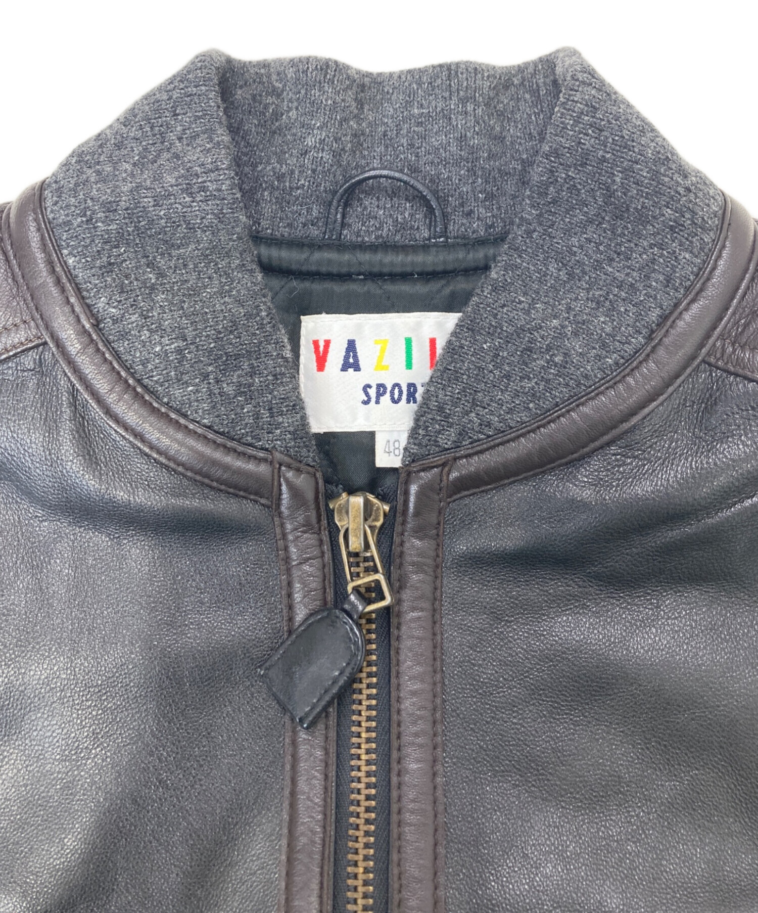 中古・古着通販】VAZIIE SPORT (バジエスポーツ) 袖切り替えラムレザー 