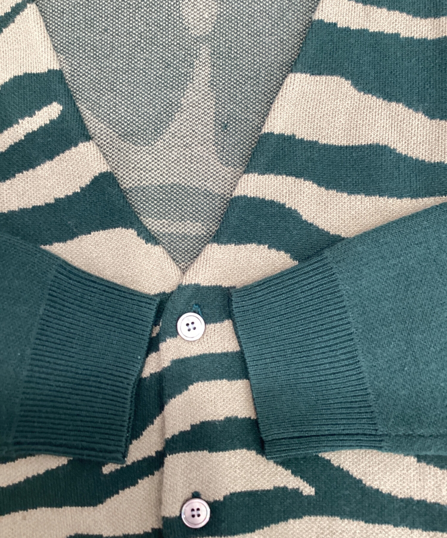 中古・古着通販】HUF (ハフ) カーディガン グリーン サイズ:L 