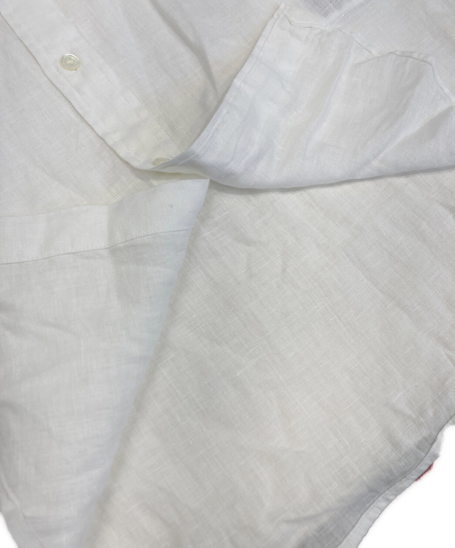 未使用級 ポロラルフローレン リネンシャツ 羽織り ネイビー 白ポニー