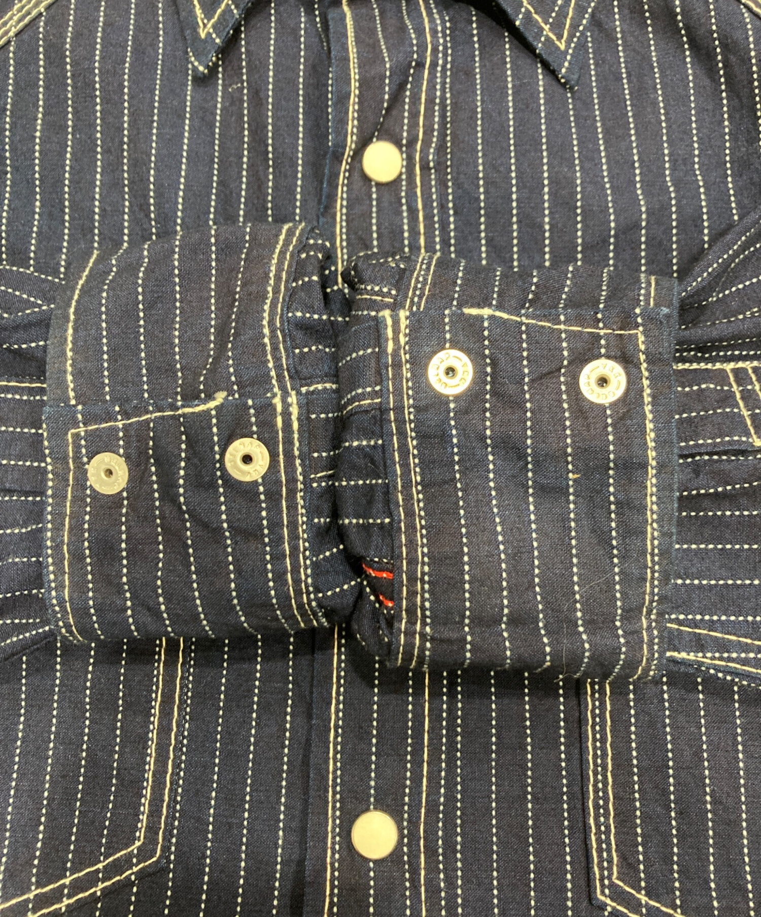 IRON HEART ストライプ 長袖シャツ Lサイズ 中古・古着通販】IRON HEART (アイアンハート) ピンストライプ