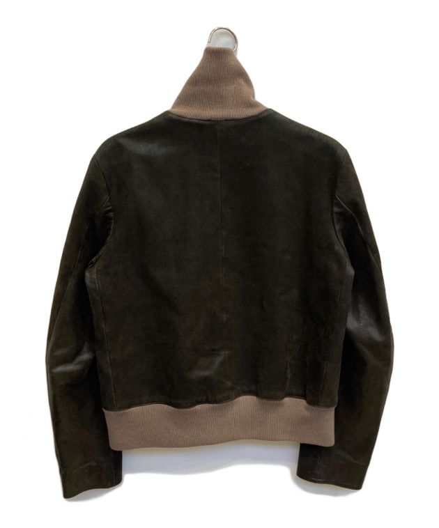 MIU MIU ミュウミュウ 本革 シャーリング レザージャケット ブルゾン