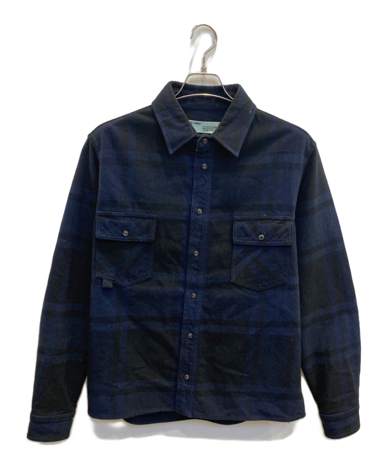中古・古着通販】OFFWHITE (オフホワイト) STENCIL FLANNEL SHIRT