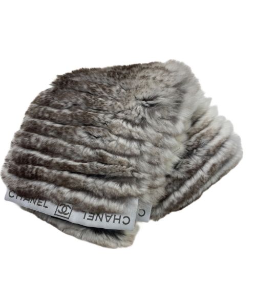 中古・古着通販】CHANEL (シャネル) オリラグファーマフラー ブラウン