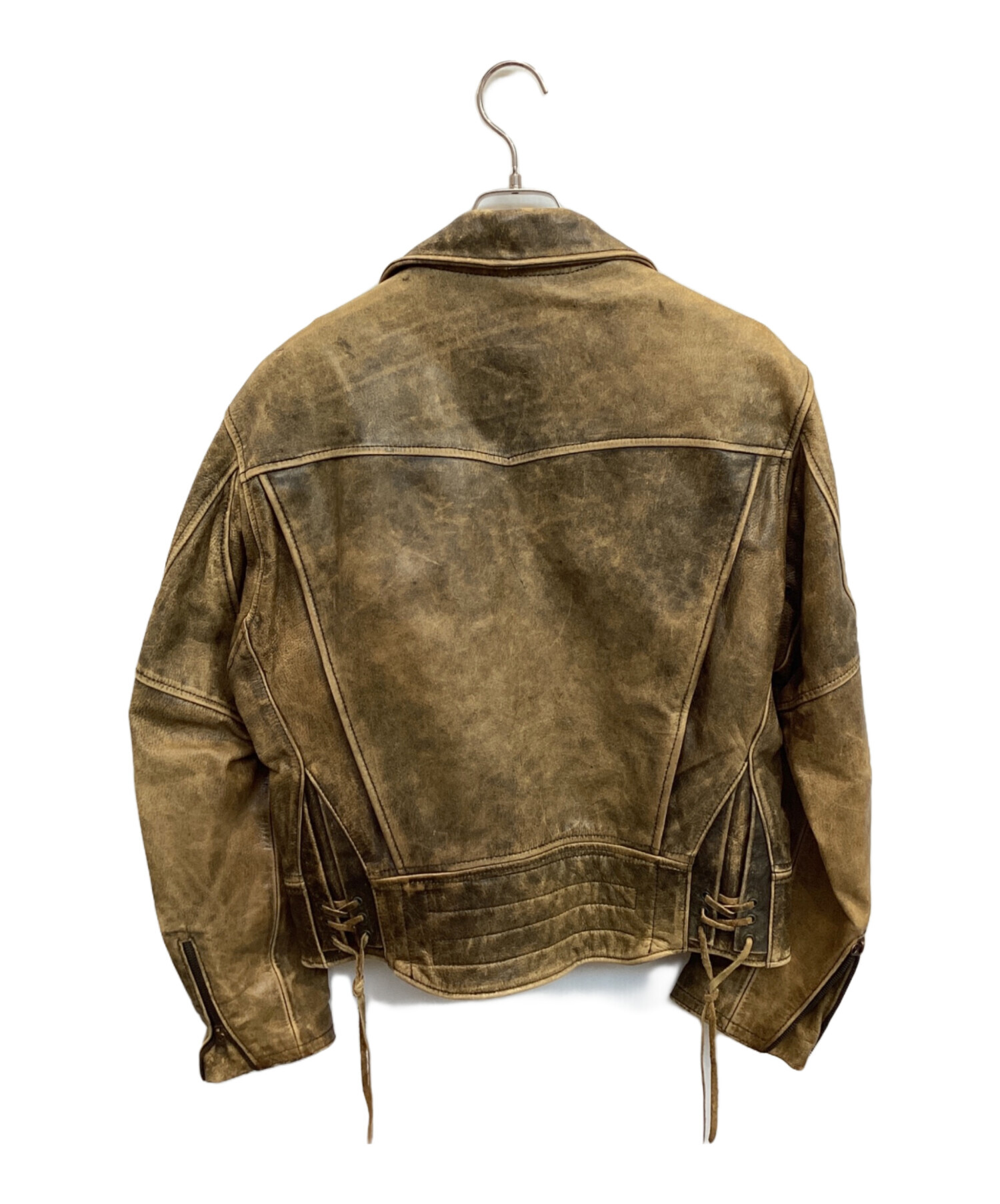 中古・古着通販】WRD (WRD) ライダースジャケット ブラウン サイズ 
