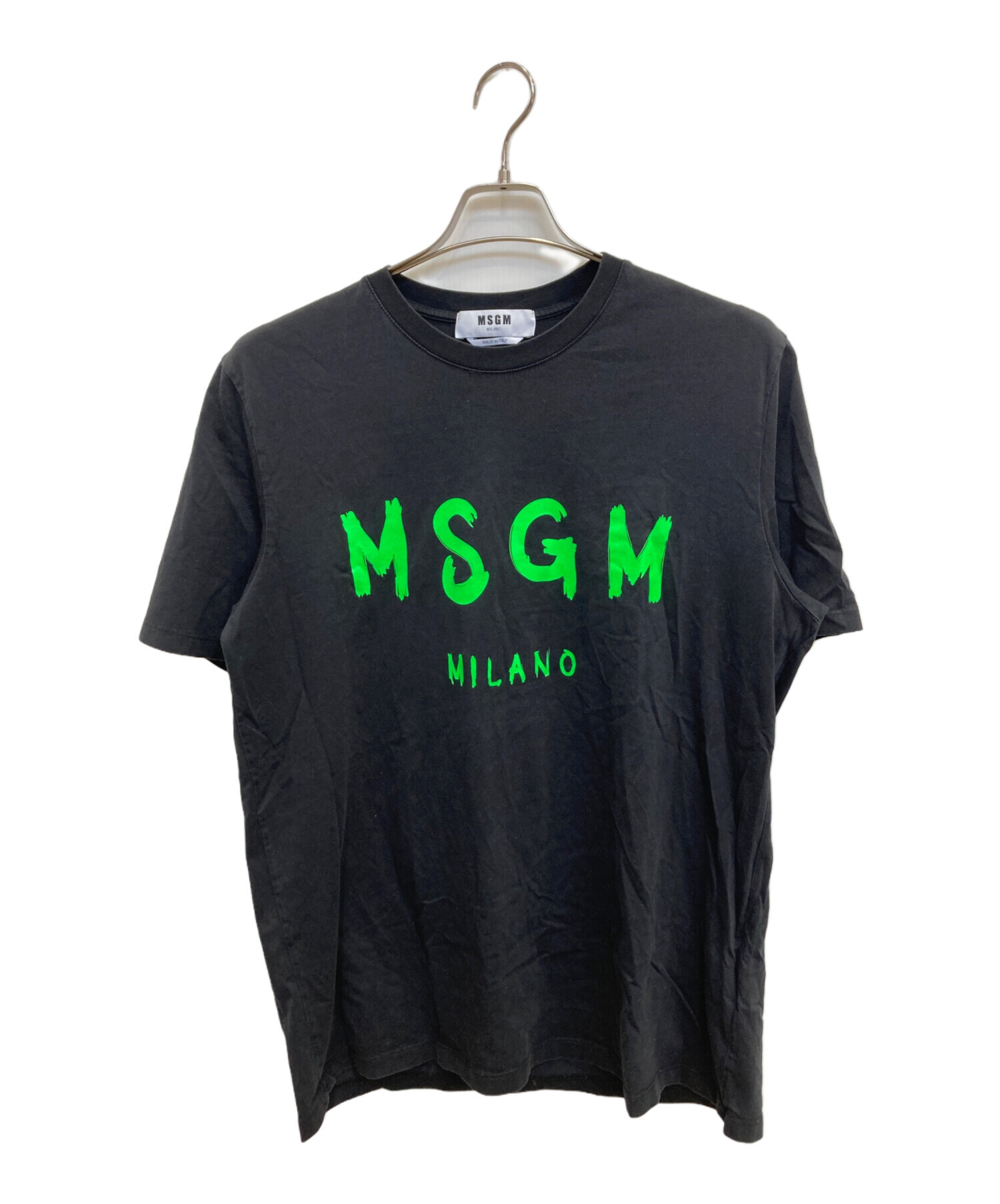中古・古着通販】MSGM (エムエスジーエム) プリントTシャツ ブラック 