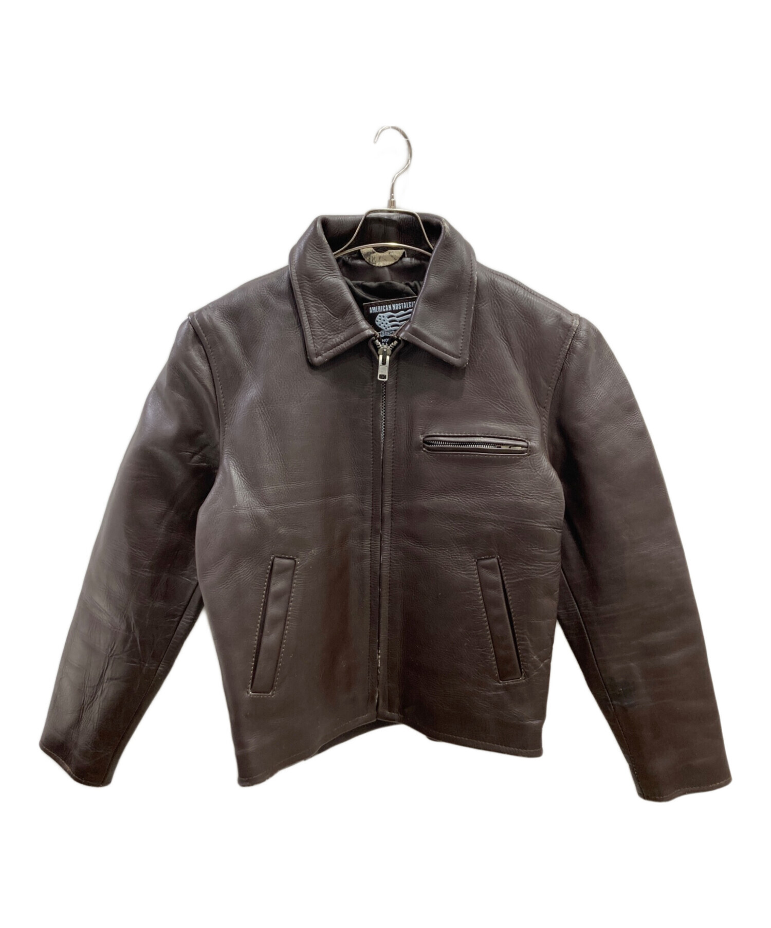 AMERICAN NOSTALGIA レザージャケット アメカジ バイカー 中古・古着通販】AMERICAN NOSTALGIA (アメリカンノスタルジア) レザー