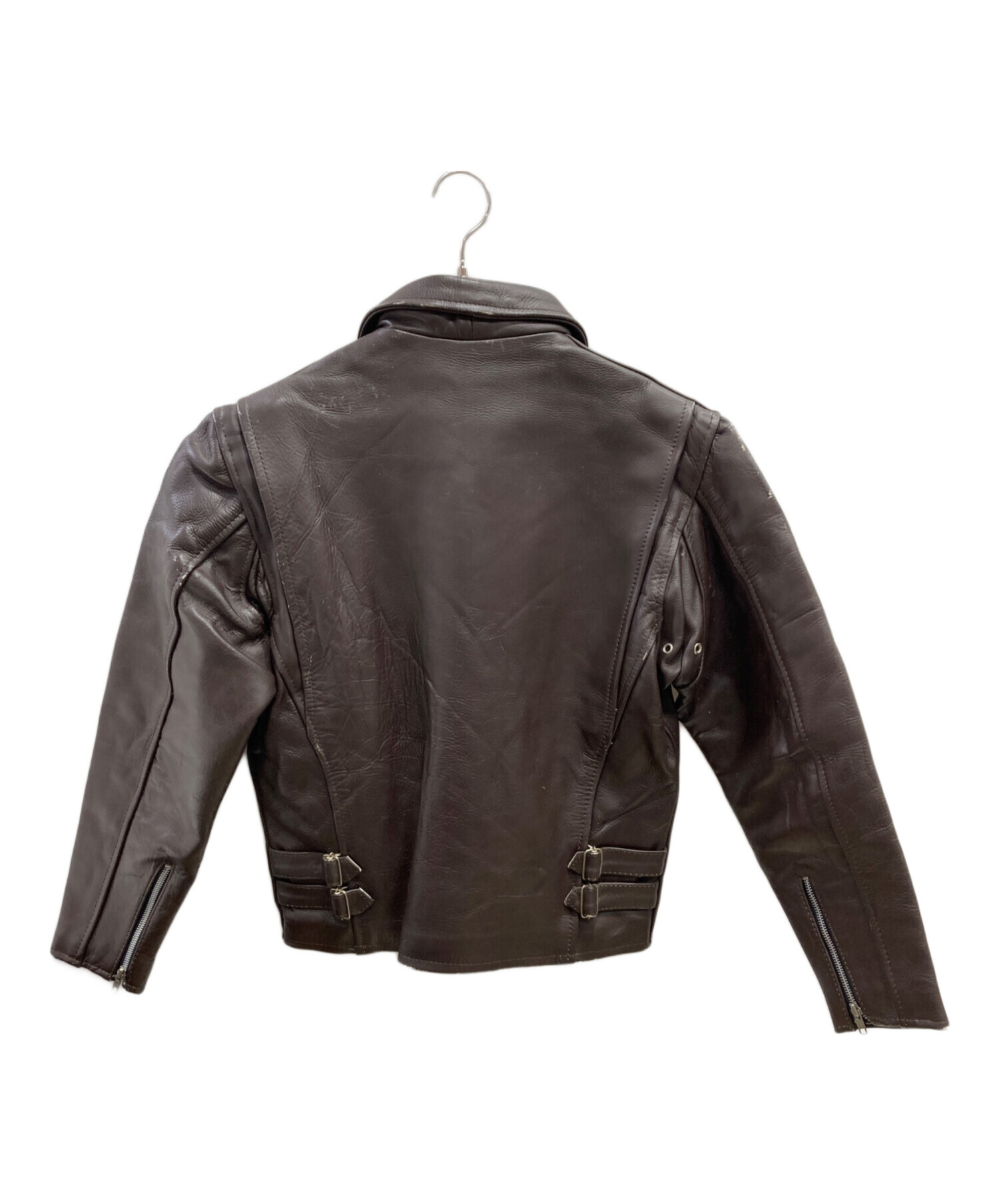 アメリカンノスタルジア ブラックレザージャケット 中古・古着通販】AMERICAN NOSTALGIA (アメリカンノスタルジア) レザー