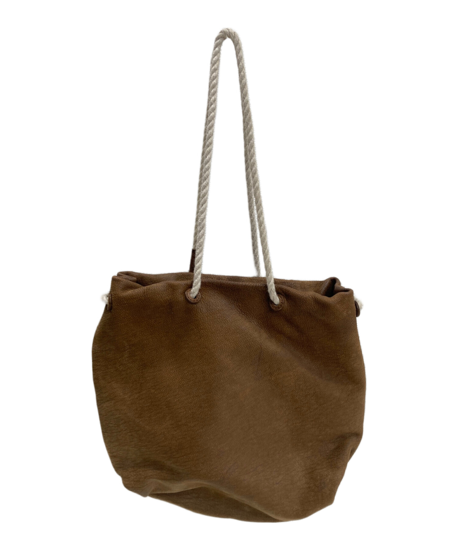 STYLE CRAFT ゴートレザー巾着バッグ ブラウン STYLE CRAFT (スタイル