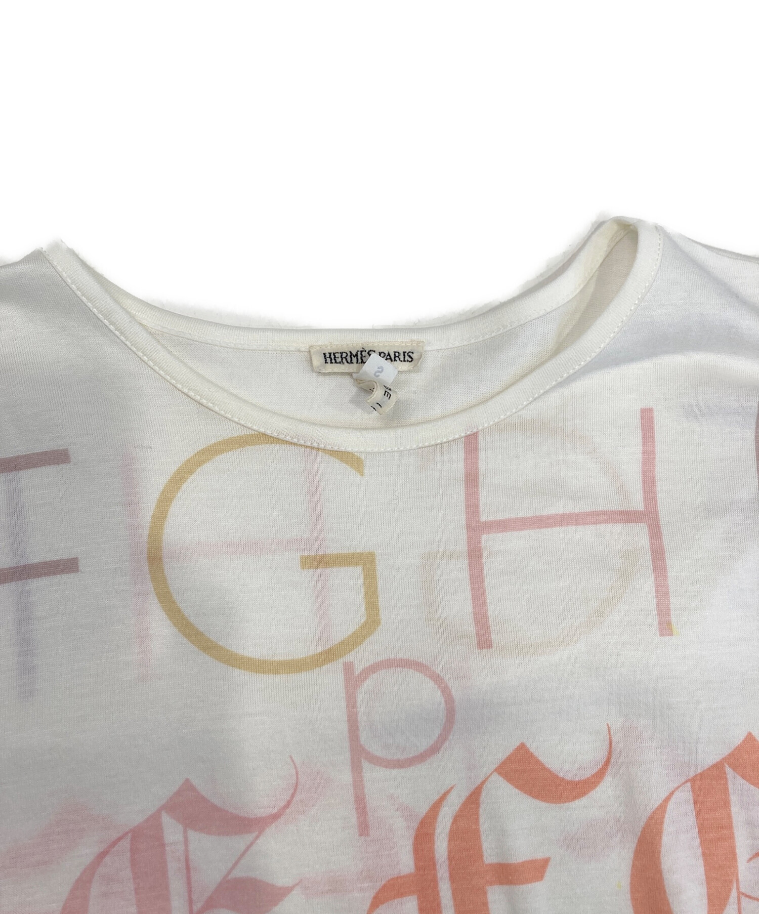 中古・古着通販】HERMES (エルメス) Tシャツ ホワイト サイズ:S 