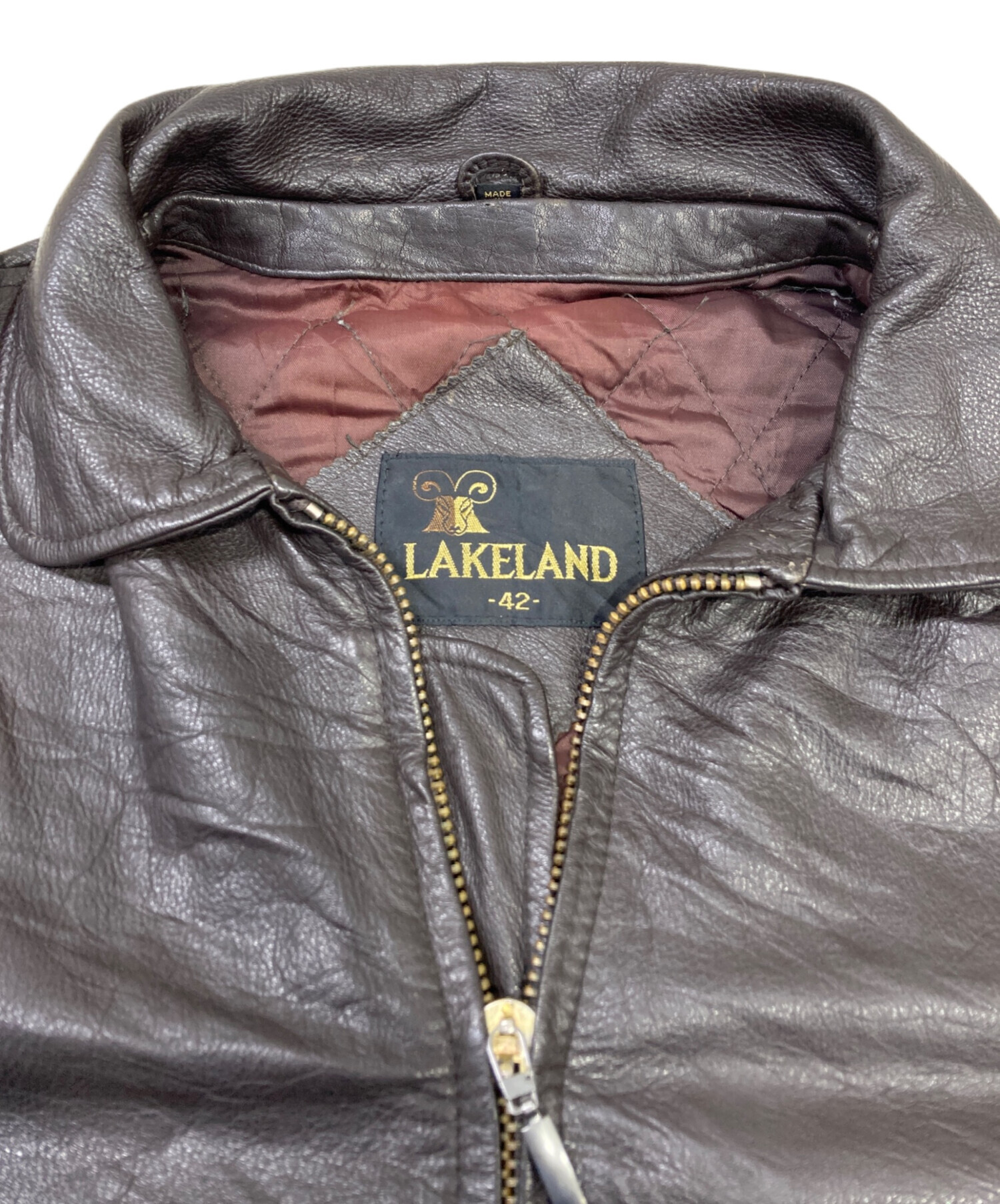 lakeland レザージャケット 中古・古着通販】Lakeland (レイクランド) レザージャケット ブラウン