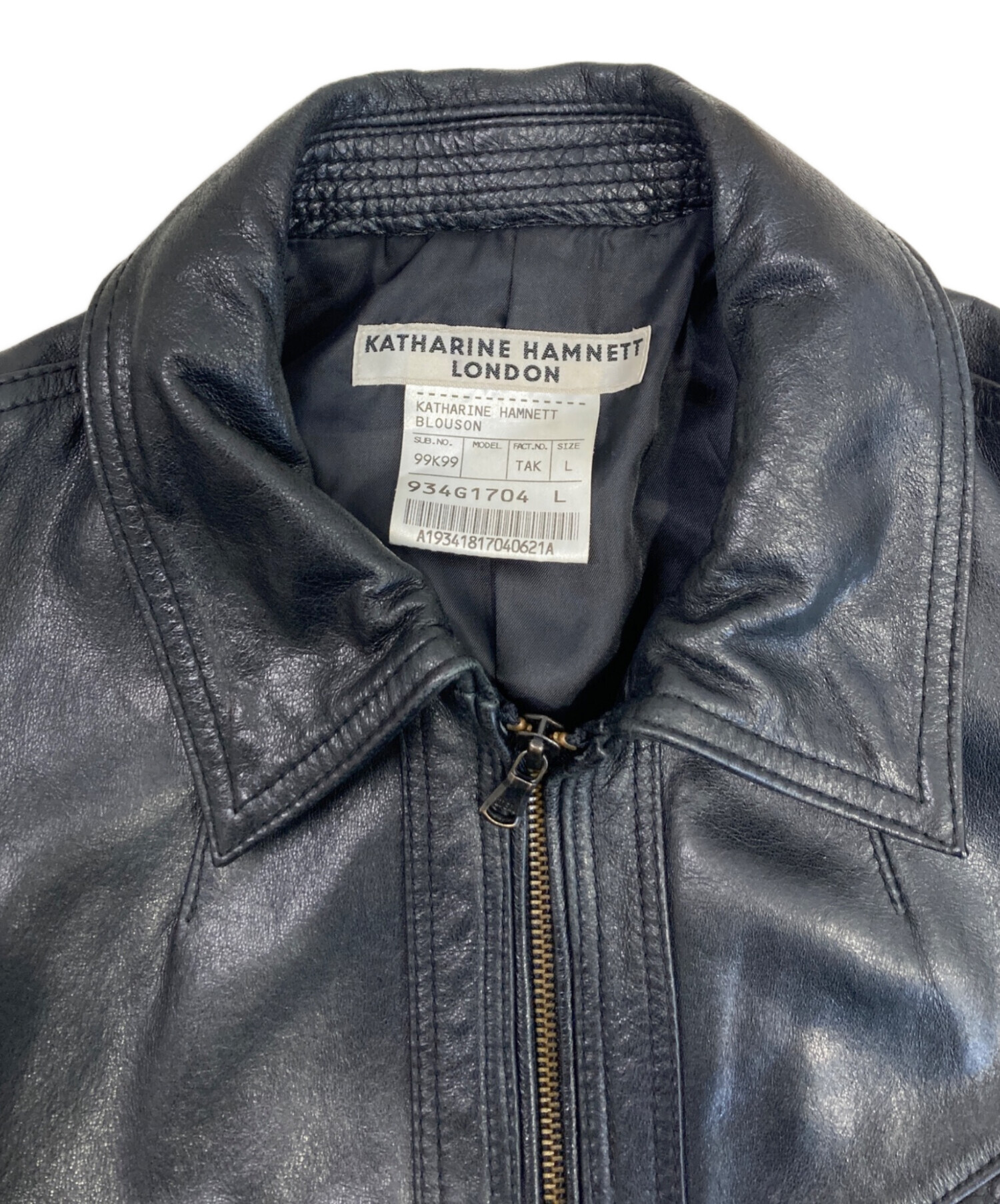 中古・古着通販】KATHARINE HAMNETT (キャサリンハムネット) レザー 