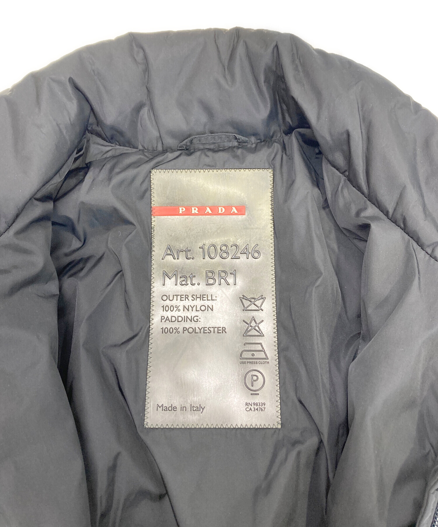 中古・古着通販】PRADA SPORTS (プラダスポーツ) 中綿コート ブラック