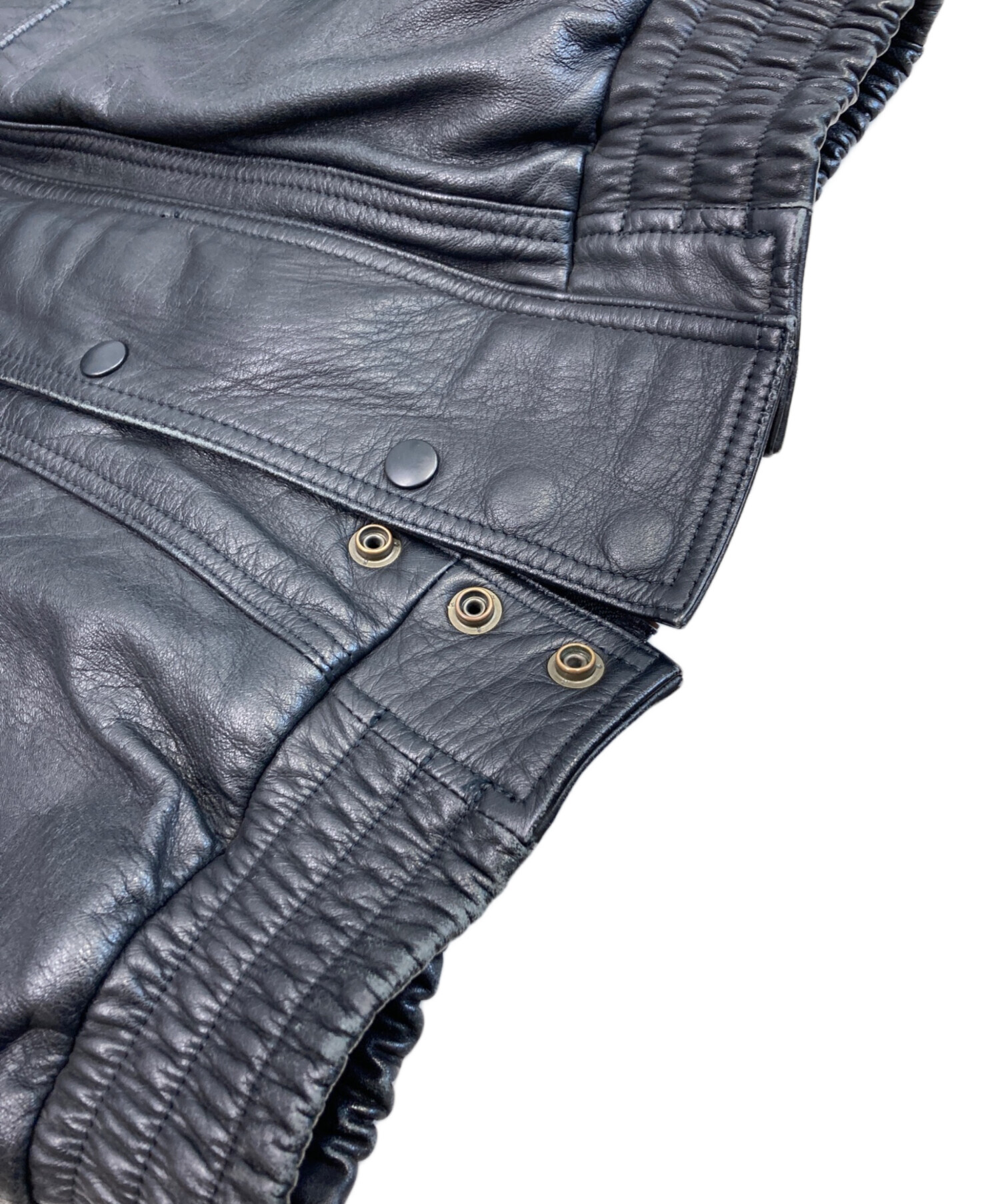 中古・古着通販】KUSHITANI (クシタニ) レザージャケット ブラック