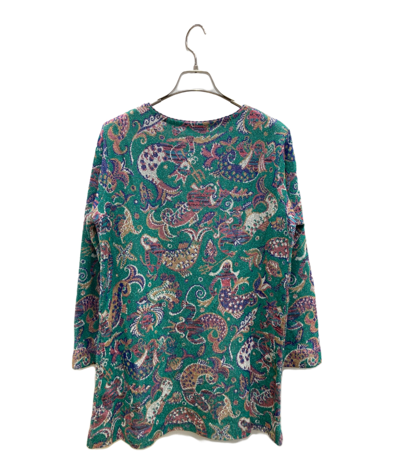 M Missoni 半袖チュニック イタリア製　　　クリーニング済み 中古・古着通販】missoni (ミッソーニ) チュニック グリーン×ピンク