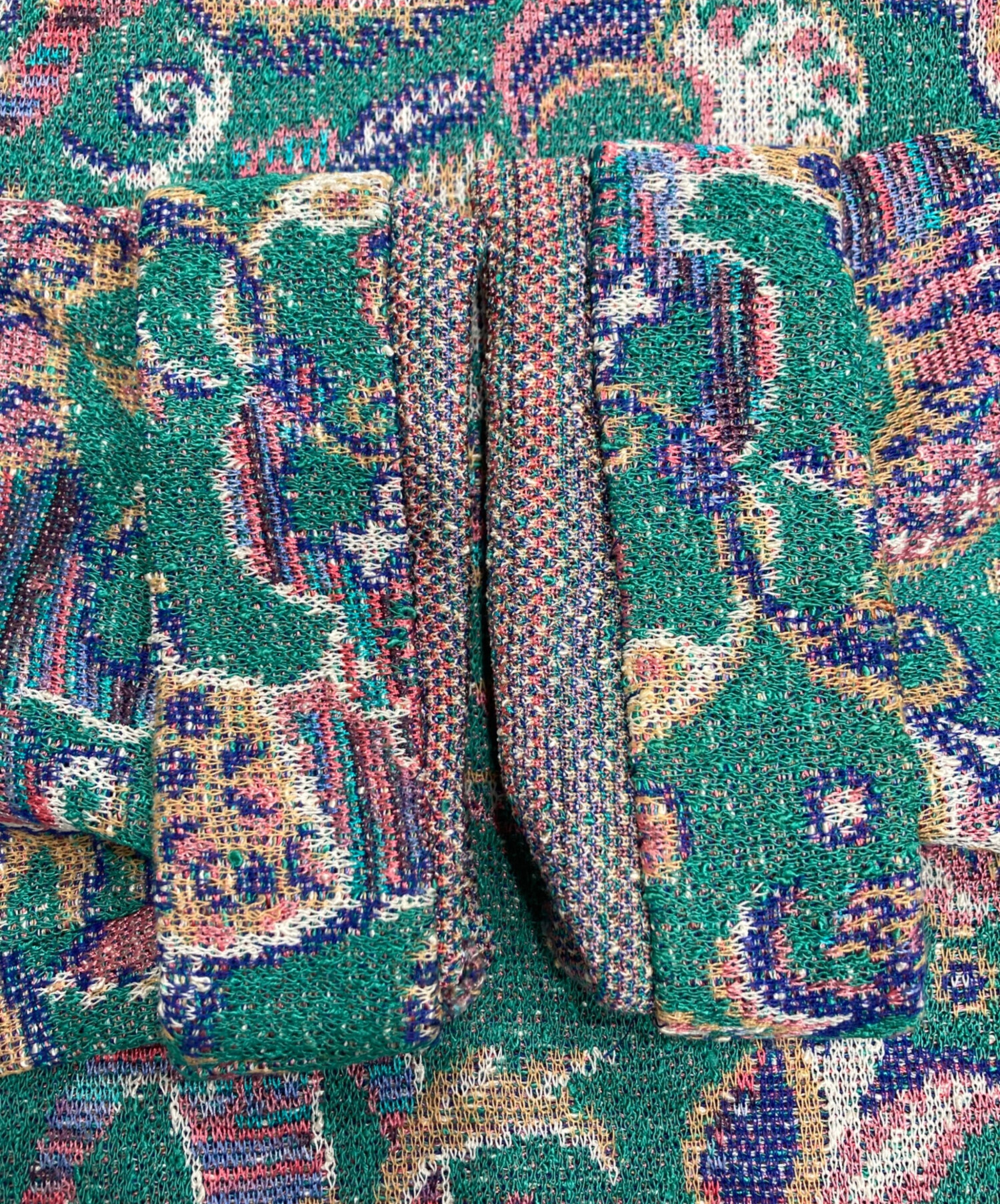 美品　MISSONI ミッソーニ　チュニック　トップス　緑　グリーン　伊製 中古・古着通販】missoni (ミッソーニ) チュニック グリーン×ピンク