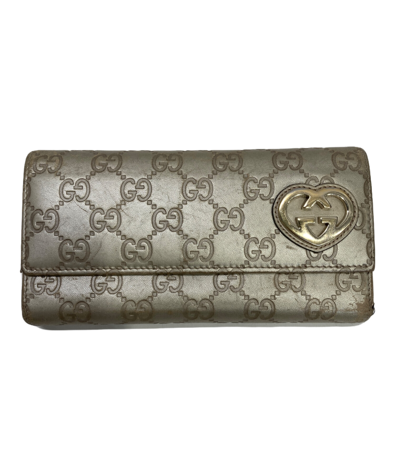 中古・古着通販】GUCCI (グッチ) 長財布 ゴールド｜ブランド・古着通販 