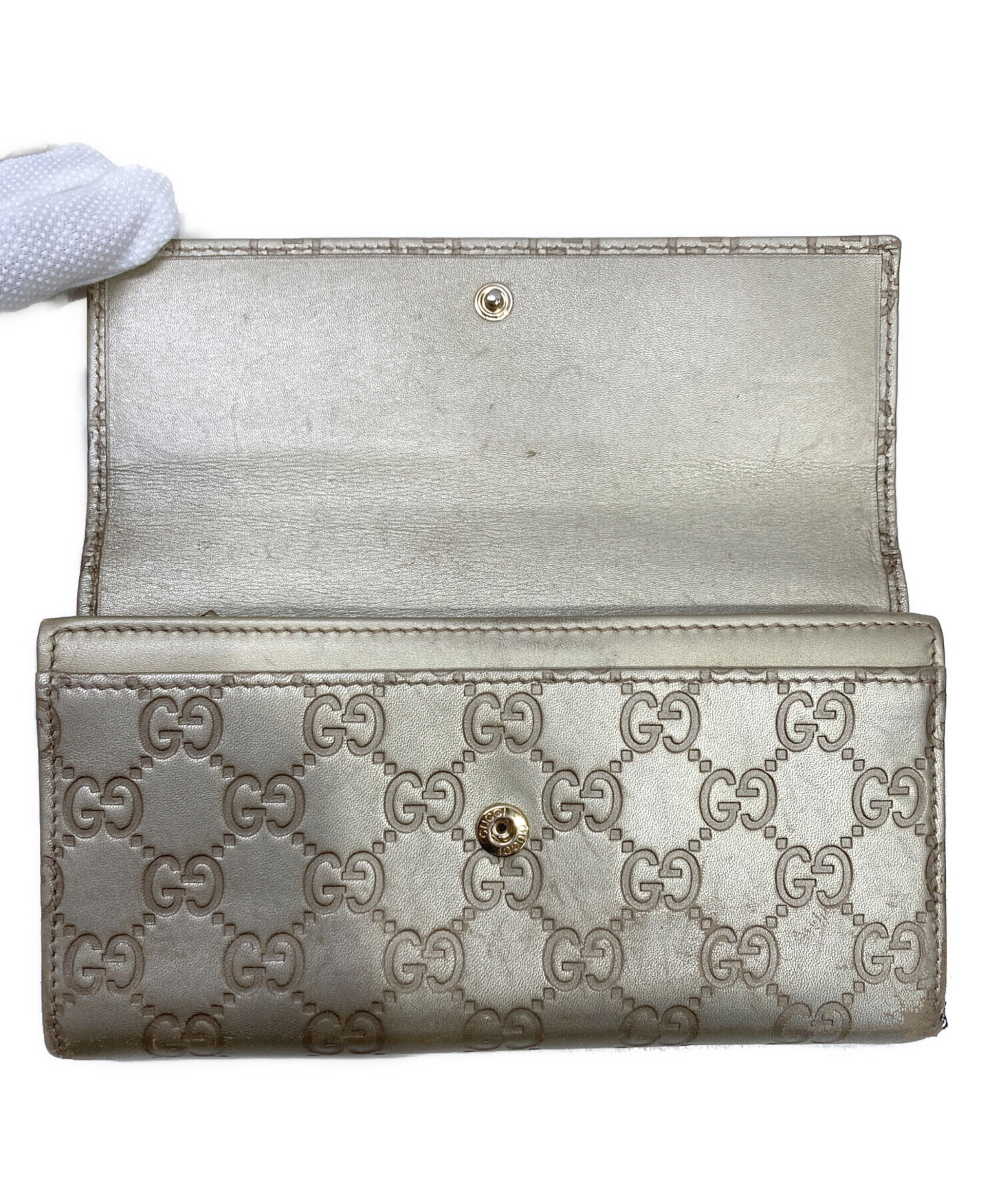 中古・古着通販】GUCCI (グッチ) 長財布 ゴールド｜ブランド・古着通販 