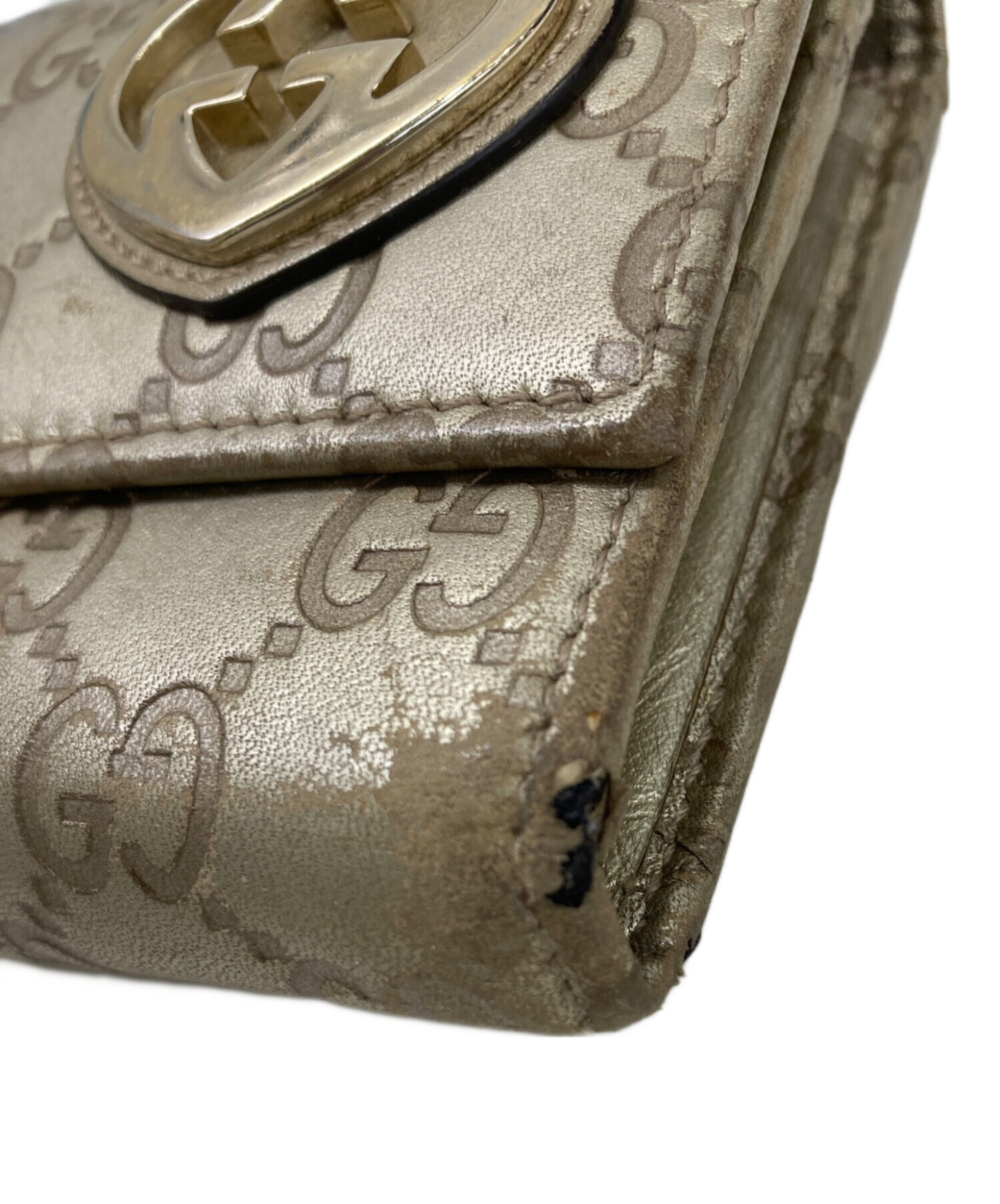 中古・古着通販】GUCCI (グッチ) 長財布 ゴールド｜ブランド・古着通販 