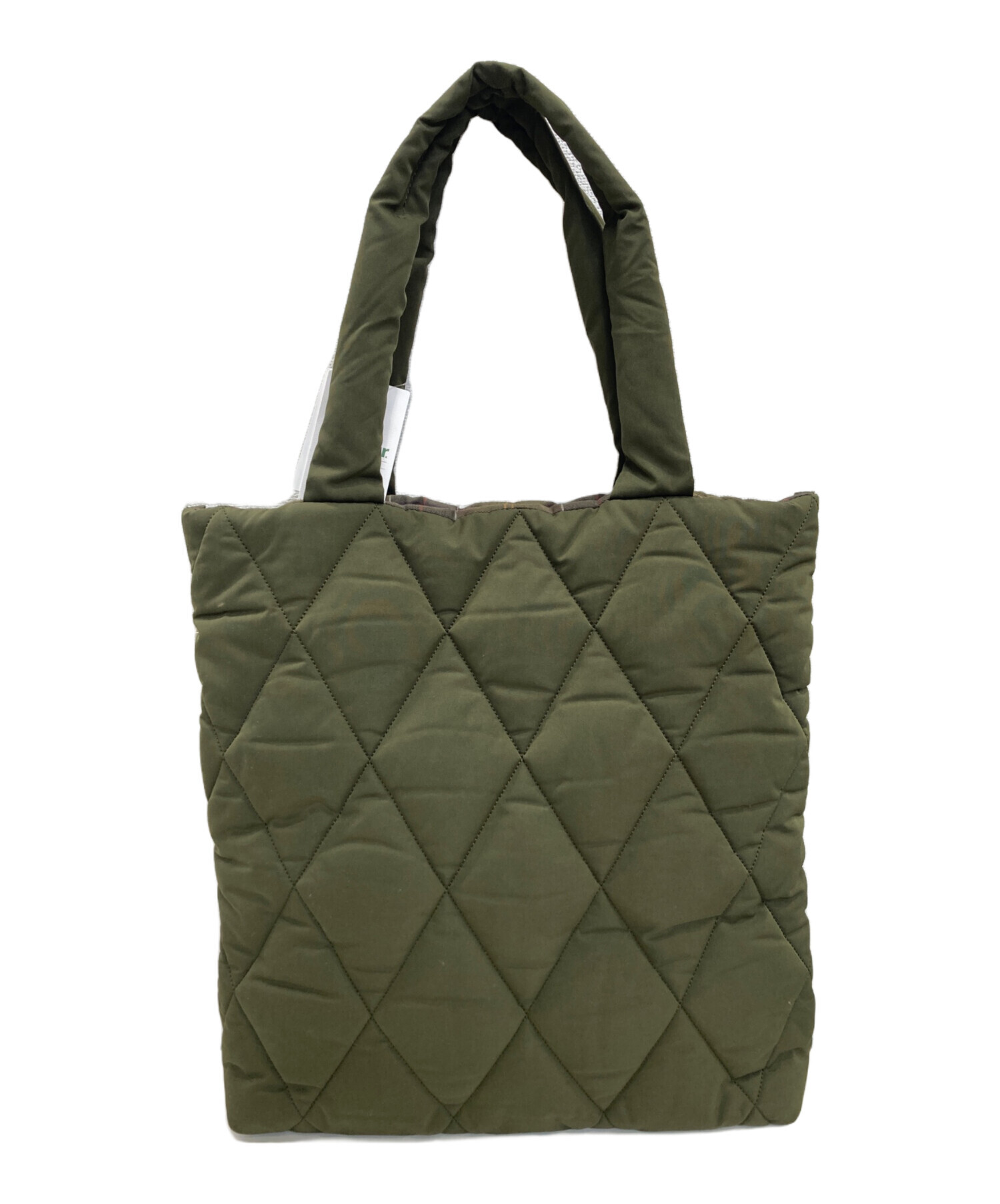 中古・古着通販】Barbour (バブアー) キルティングトートバッグ カーキ
