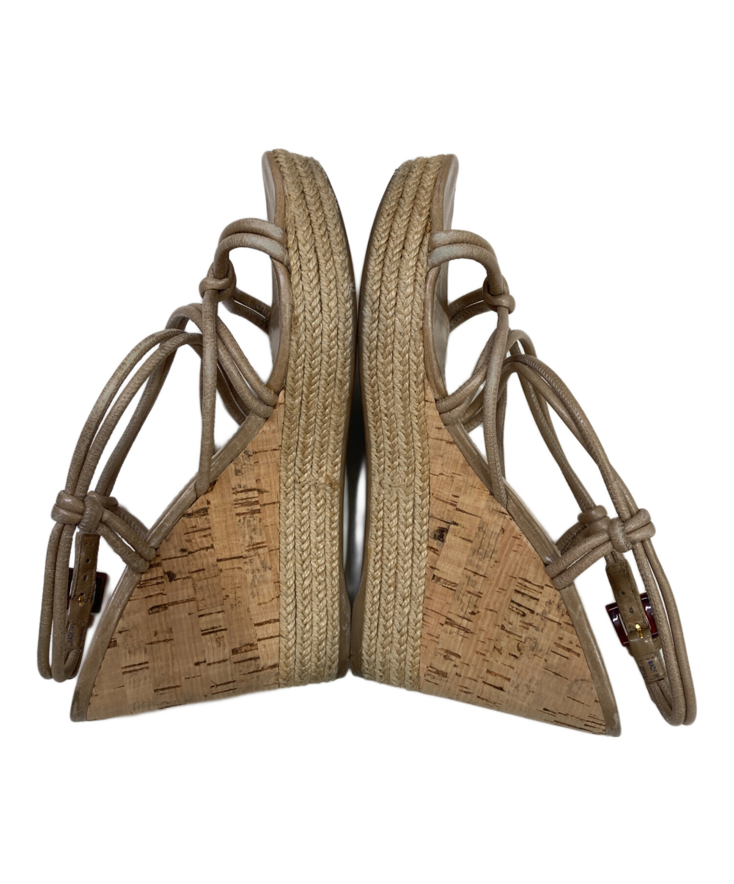 中古・古着通販】PRADA (プラダ) ストラップサンダル ベージュ サイズ