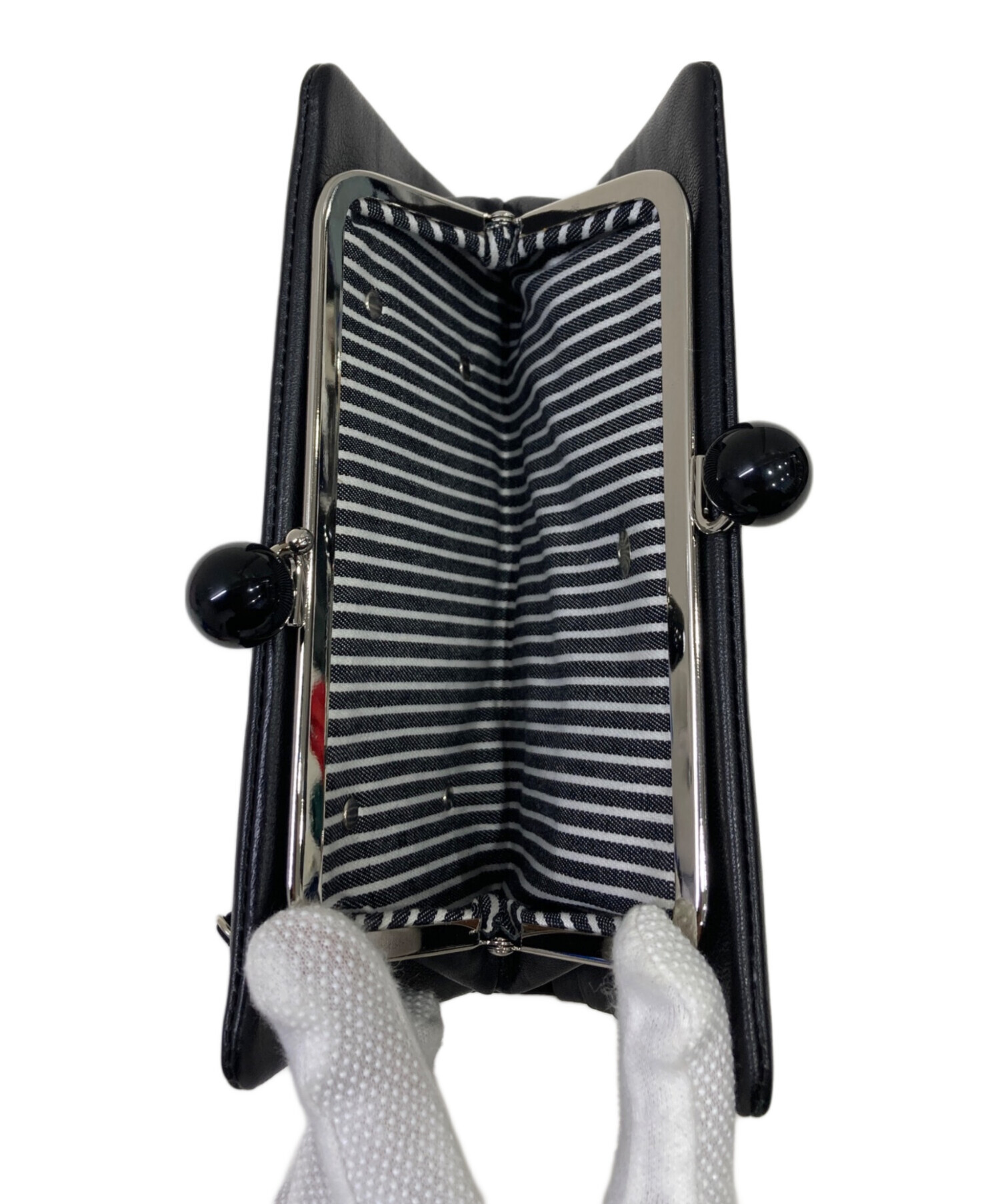 CHARLES JOURDAN シャルルジョルダン コインケース がま口 黒 CHARLES