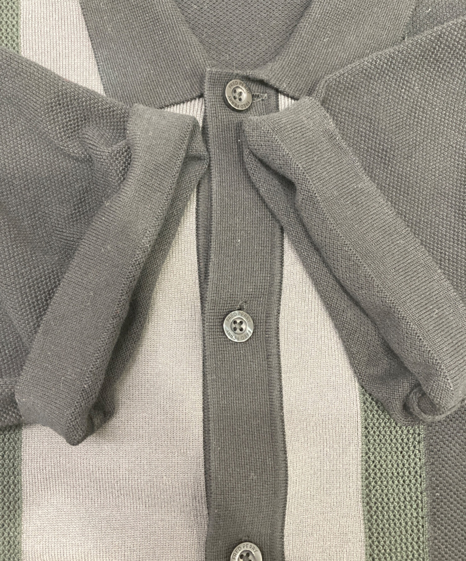 中古・古着通販】FRED PERRY (フレッドペリー) ストライプド ニット 