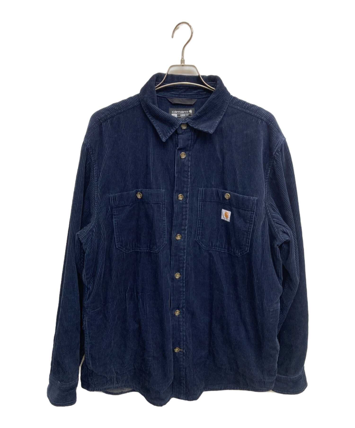 中古・古着通販】CarHartt (カーハート) コーデュロイシャツ ネイビー