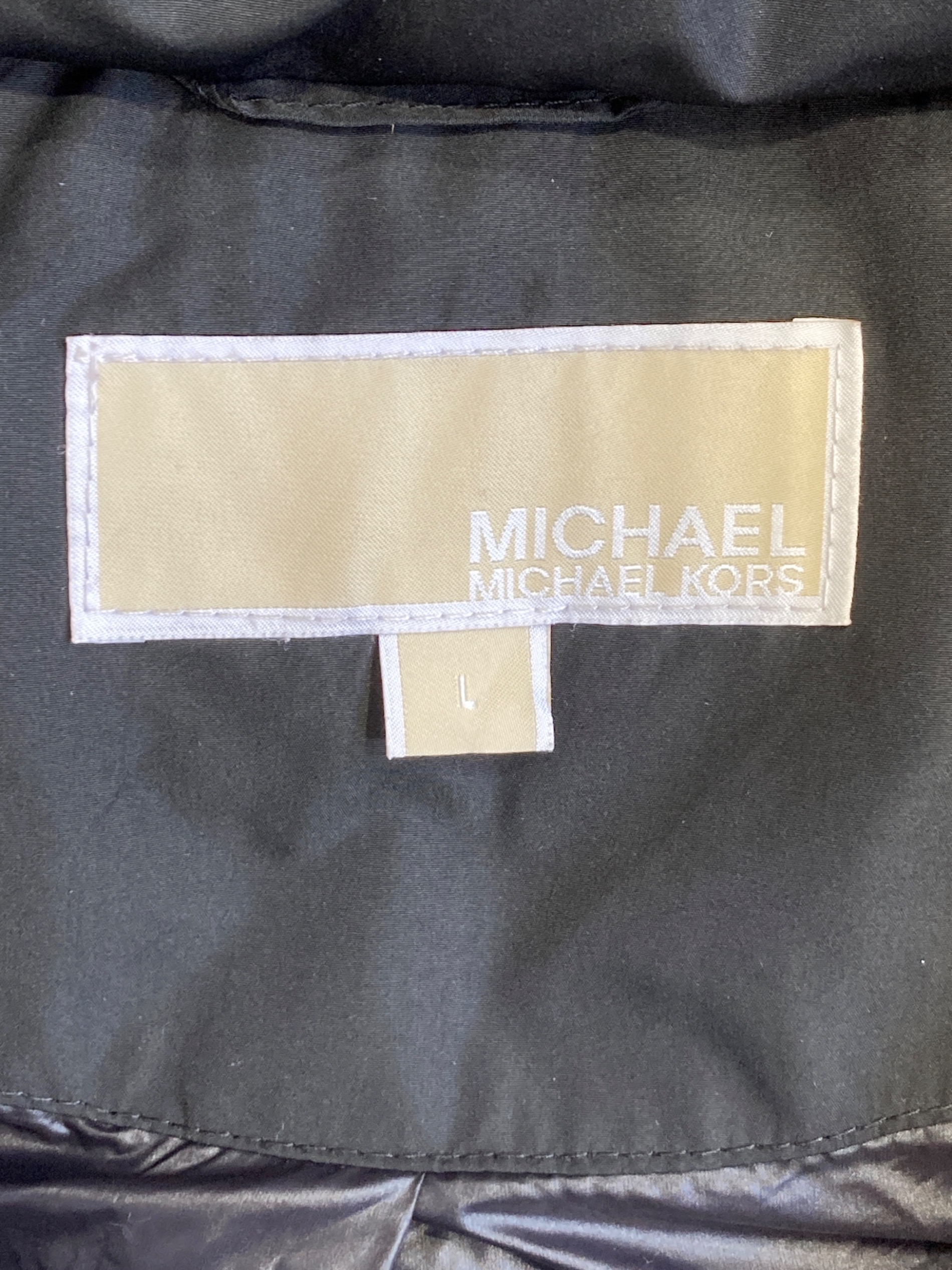 MICHAEL KORS◇ダウンジャケット/S/ポリエステル/BLK/77C5471M42 中古 