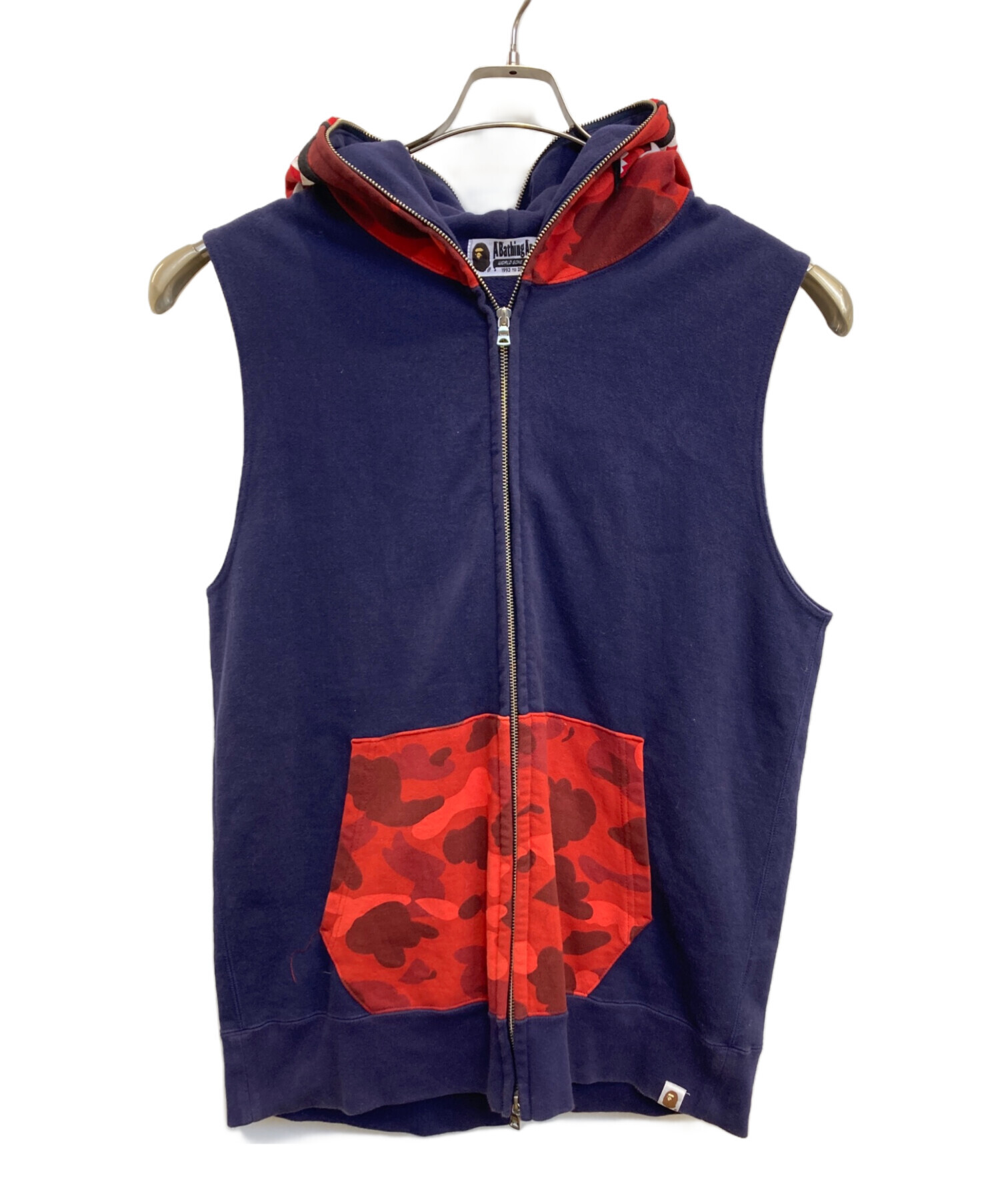 シャークパーカー　ネイビー　エイプ　L A BATHING APE（アベイシングエイプ） SHARK FULL ZIP HOODIE