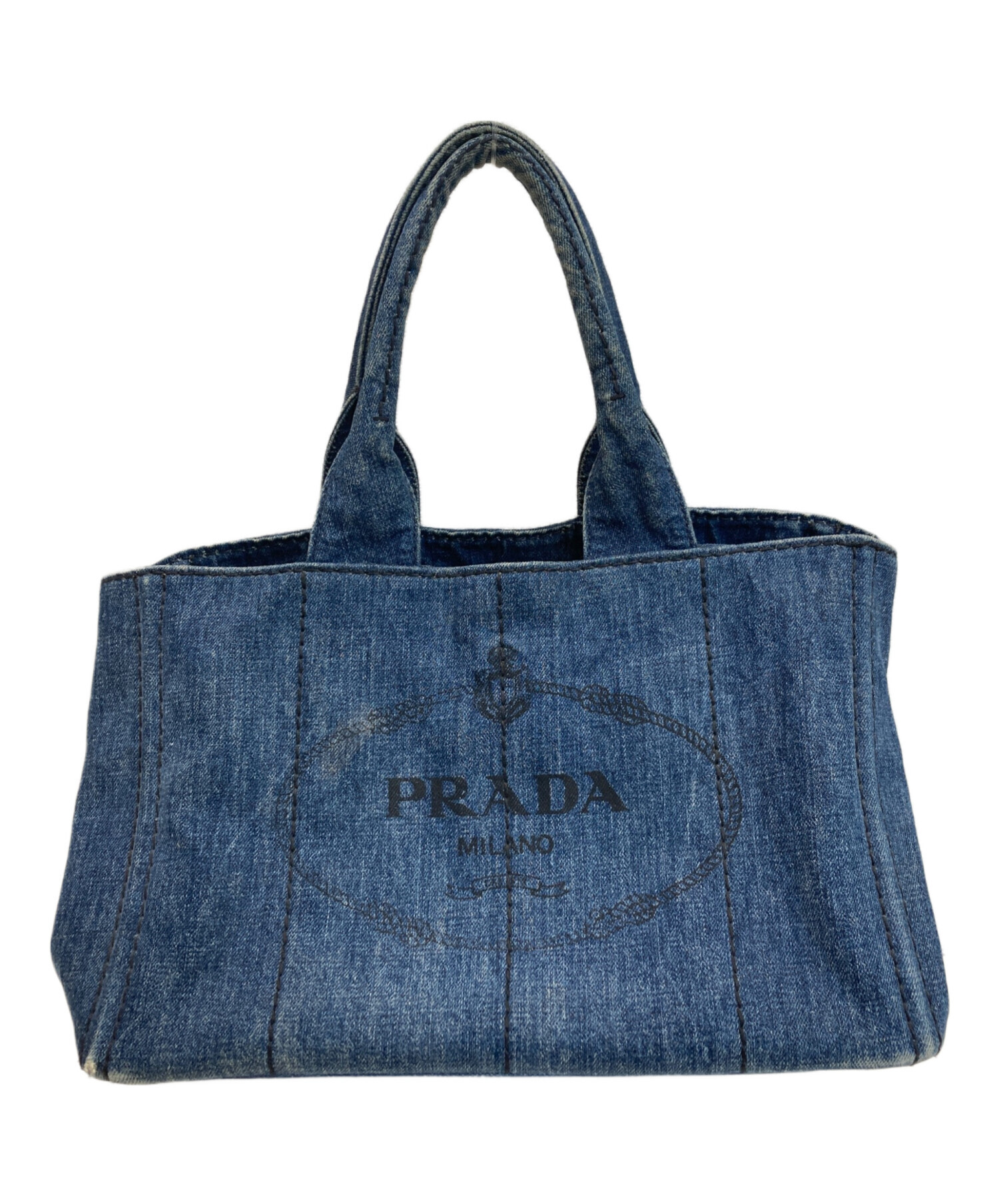 中古・古着通販】PRADA (プラダ) カナパM インディゴ|ブランド 中古・古着通販】PRADA (プラダ) カナパM インディゴ|ブランド