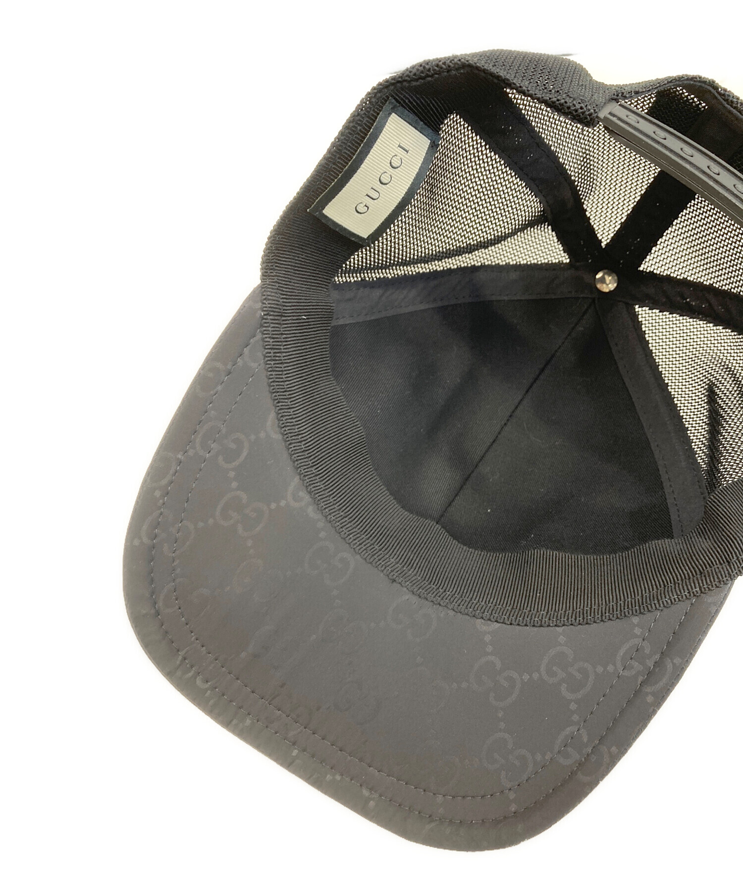 中古・古着通販】GUCCI (グッチ) キャップ ブラック サイズ:M(58cm 