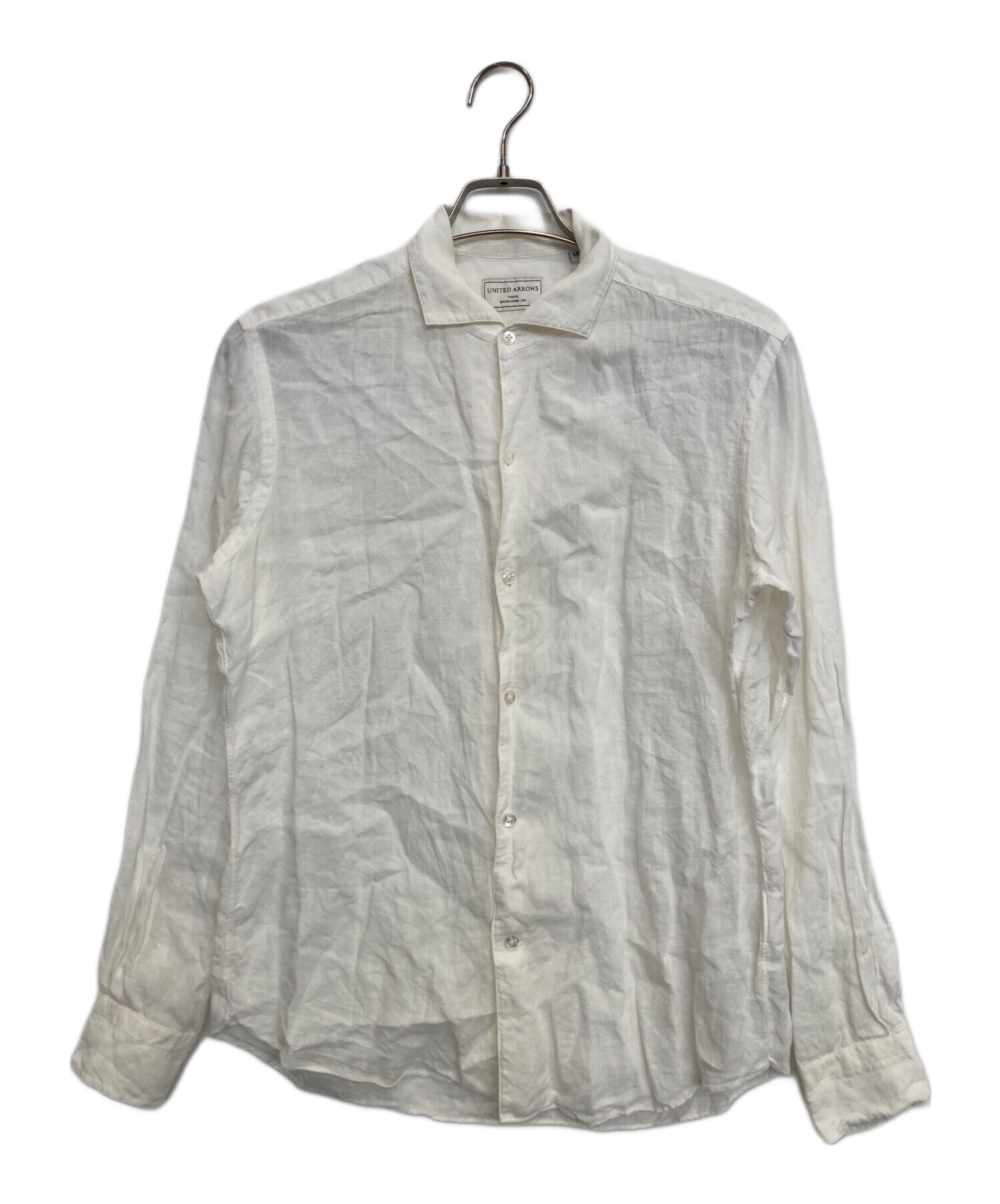 【極美品】UNITED ARROWS リネンシャツ　ホワイト 中古・古着通販】UNITED ARROWS (ユナイテッドアローズ) リネンシャツ