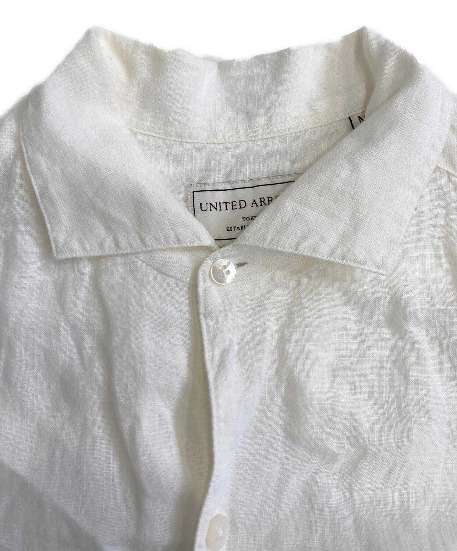 【極美品】UNITED ARROWS リネンシャツ　ホワイト 中古・古着通販】UNITED ARROWS (ユナイテッドアローズ) リネンシャツ