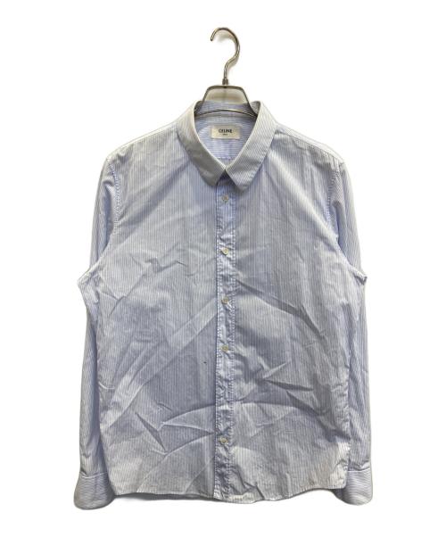 CELINE 半袖ストライプシャツ 中古・古着通販】CELINE (セリーヌ) ストライプシャツ スカイ