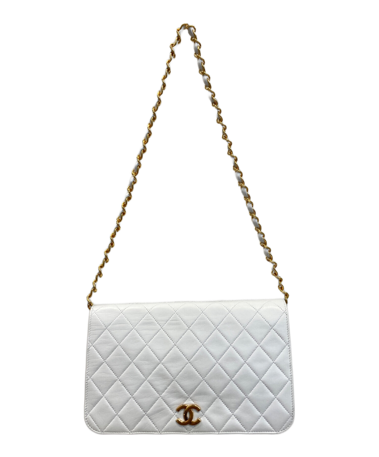 CHANEL ホワイト スマホショルダーバッグ 中古・古着通販CHANEL 