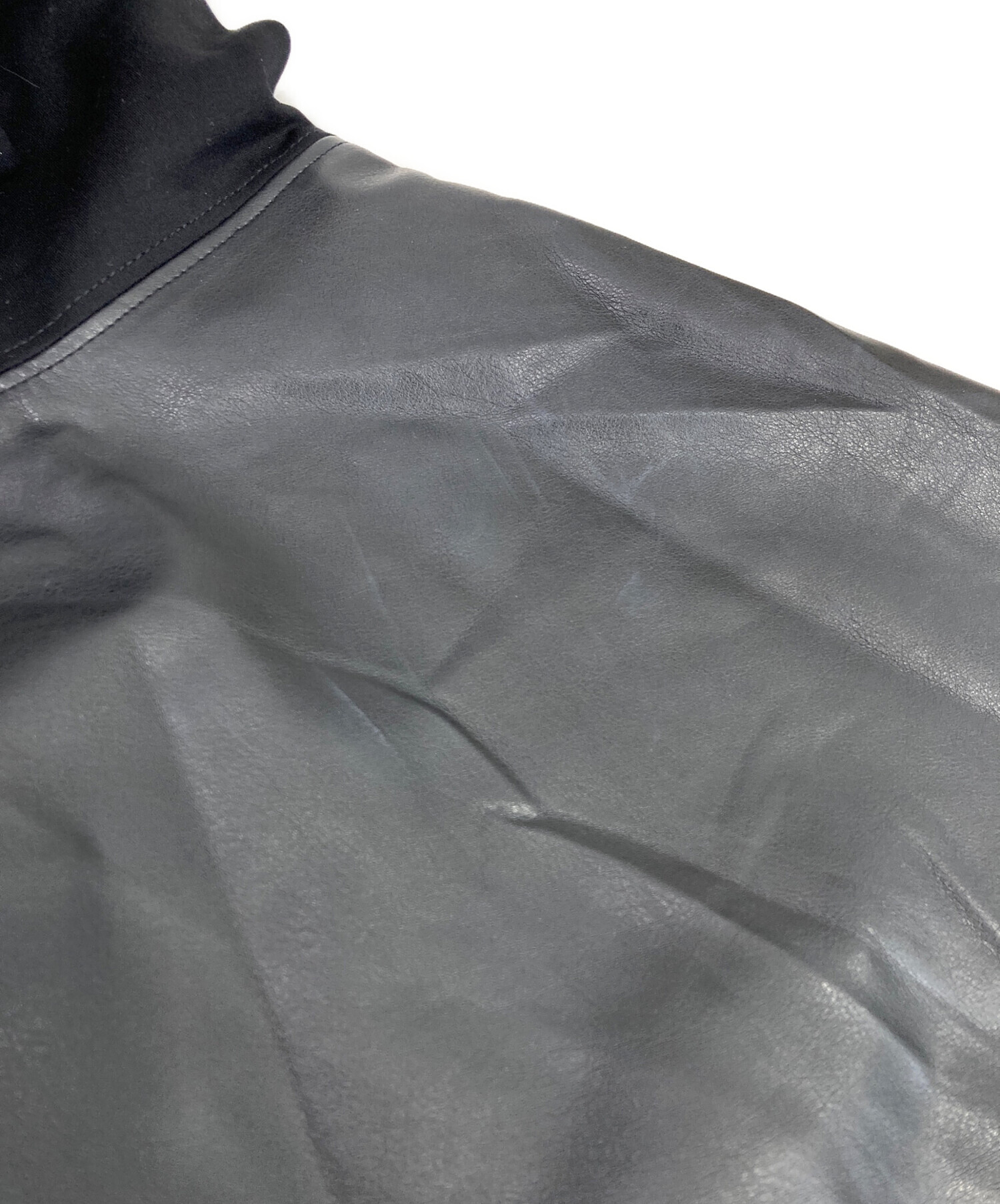 中古・古着通販】UN3D. (アンスリード) ECO LEATHER MIX OP ブラック