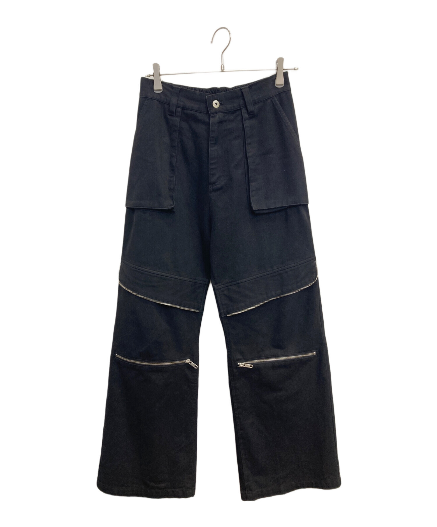 中古・古着通販】NO ID. (ノーアイディー) フラップZIPワイドパンツ