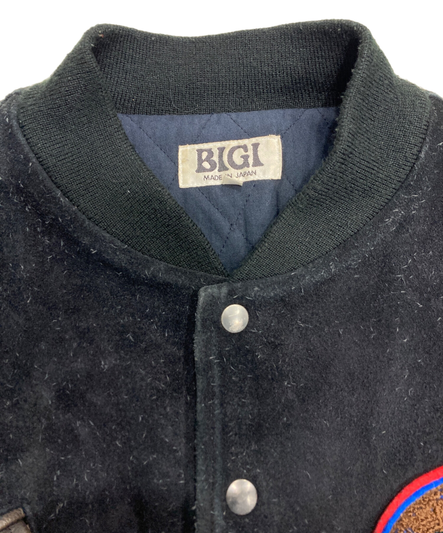 中古・古着通販】BIGI (ビギ) スタジャン ブラック×ブラウン サイズ:M