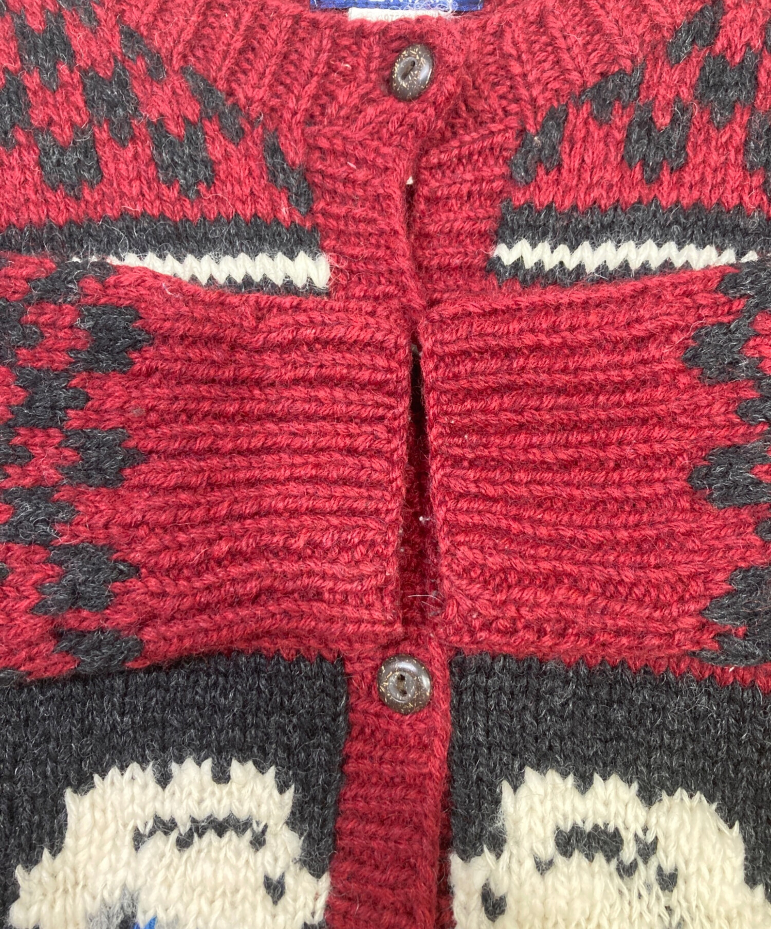 中古・古着通販】WOOLRICH (ウールリッチ) カーディガン レッド サイズ 