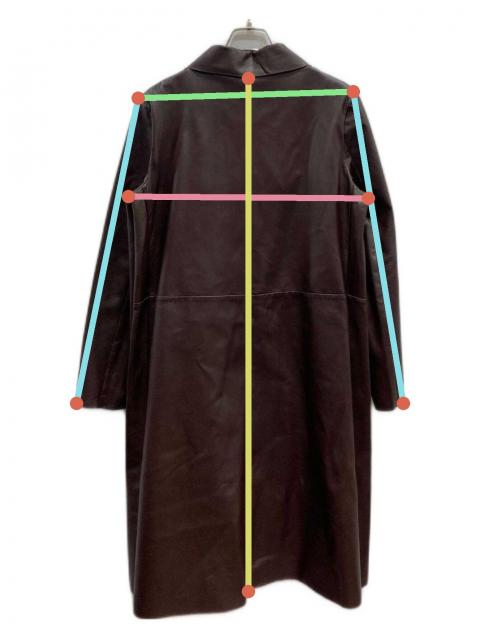 未使用品 ダーマコレクション ラムレザー Aライン ロングステンカラー