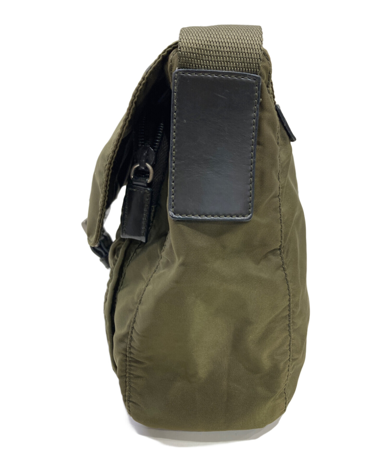 中古・古着通販】PRADA (プラダ) ナイロンショルダーバッグ カーキ